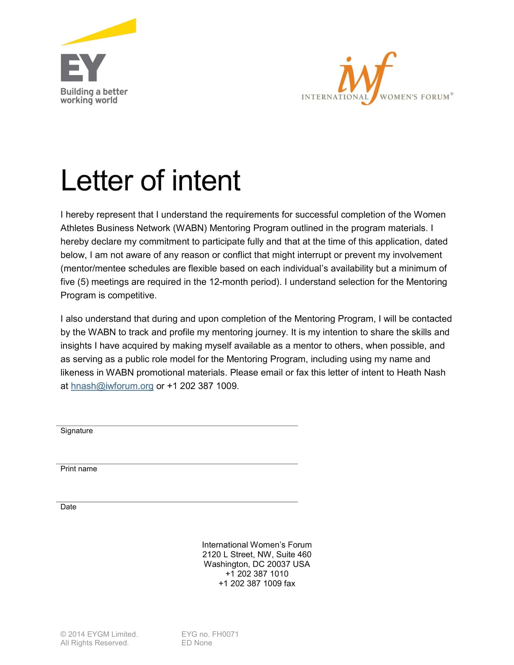 examples of letter of intent examples of letter of intent
