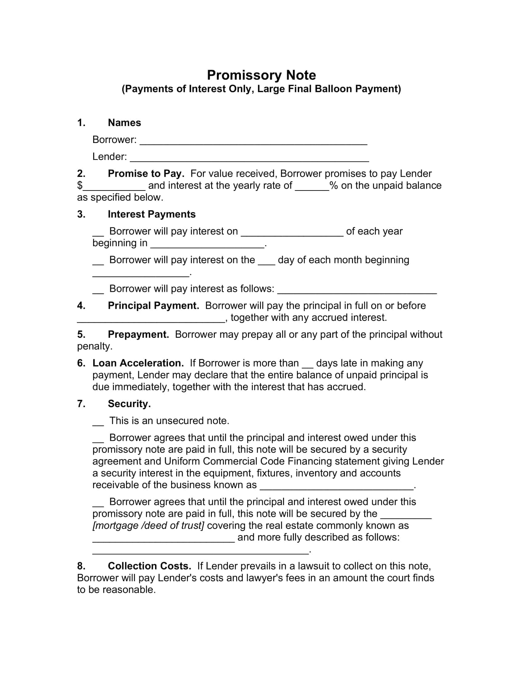 examples of promissory notes examples of promissory notes