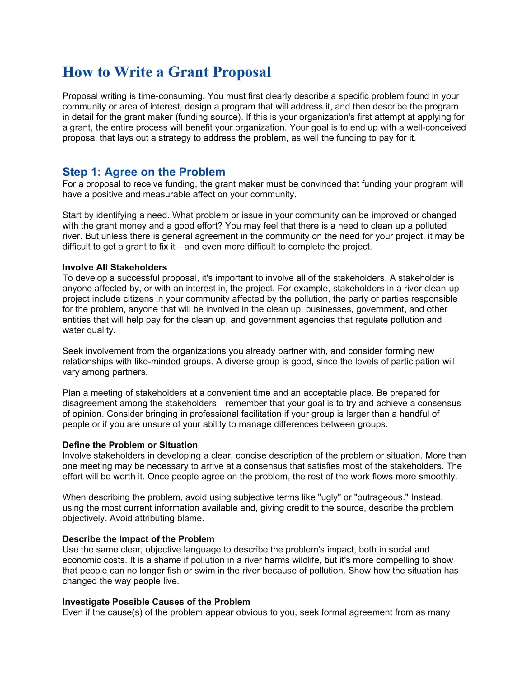 examples of successful grant proposals examples of successful grant proposals