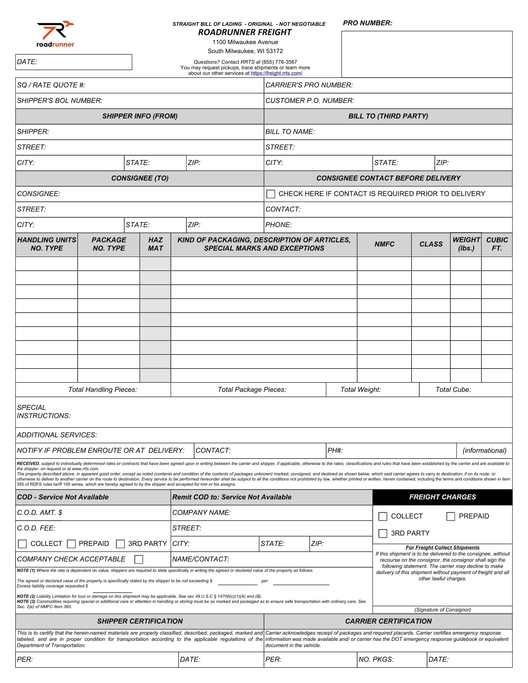 excel bill of lading template excel bill of lading template
