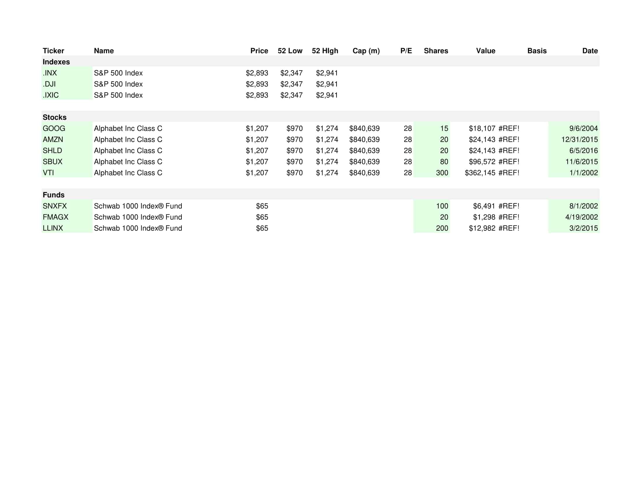 excel spreadsheet investment tracking excel spreadsheet investment tracking