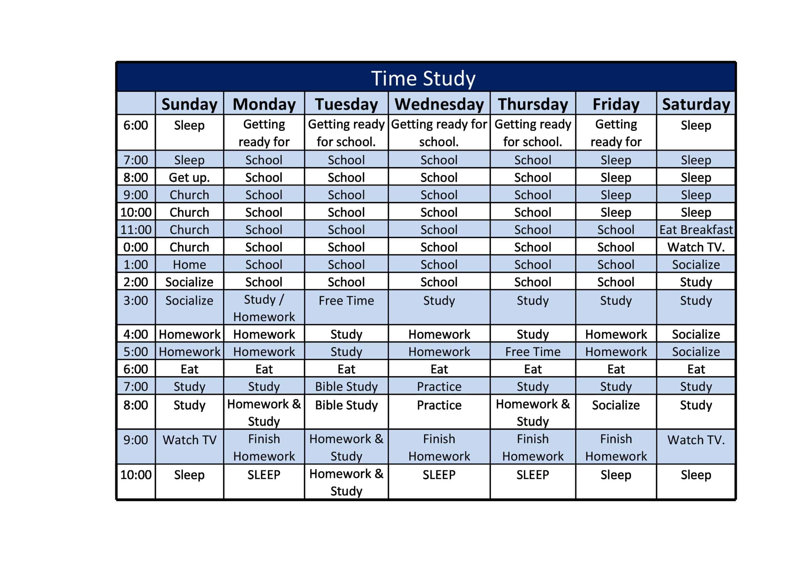 Time Study Templates MIT Printable Time Study Templates MIT Printable