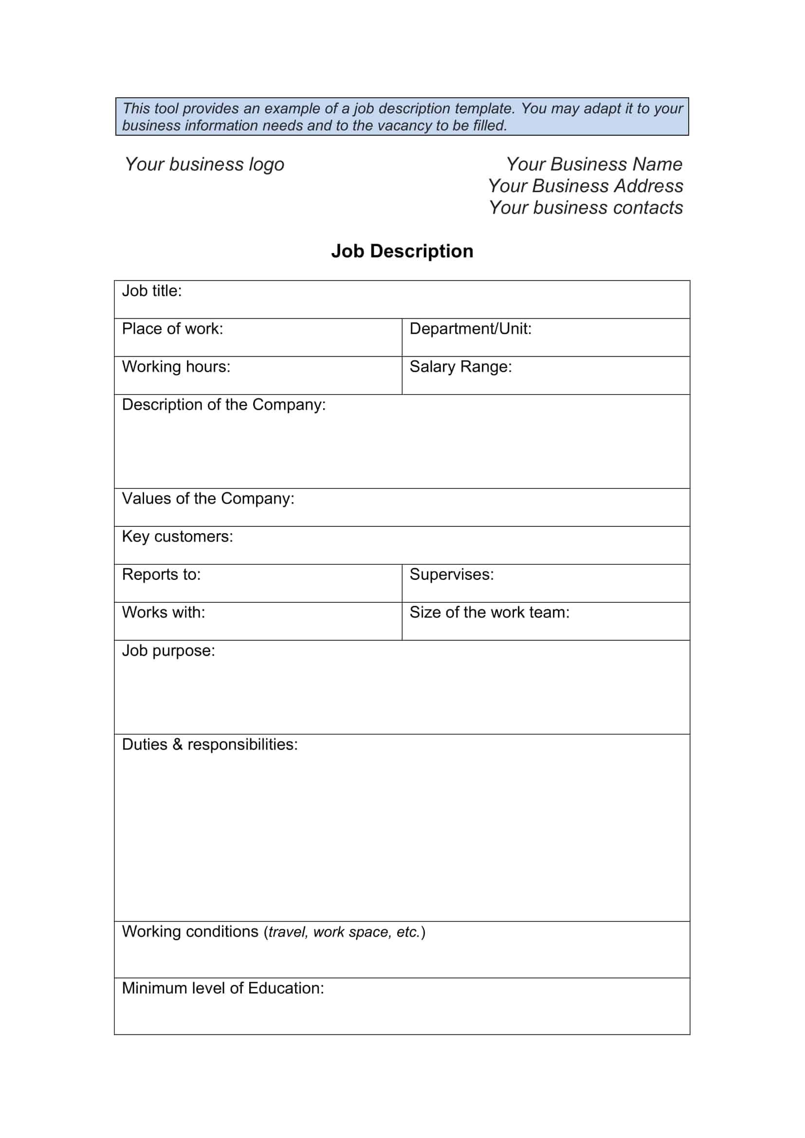 financial analyst job description financial analyst job description