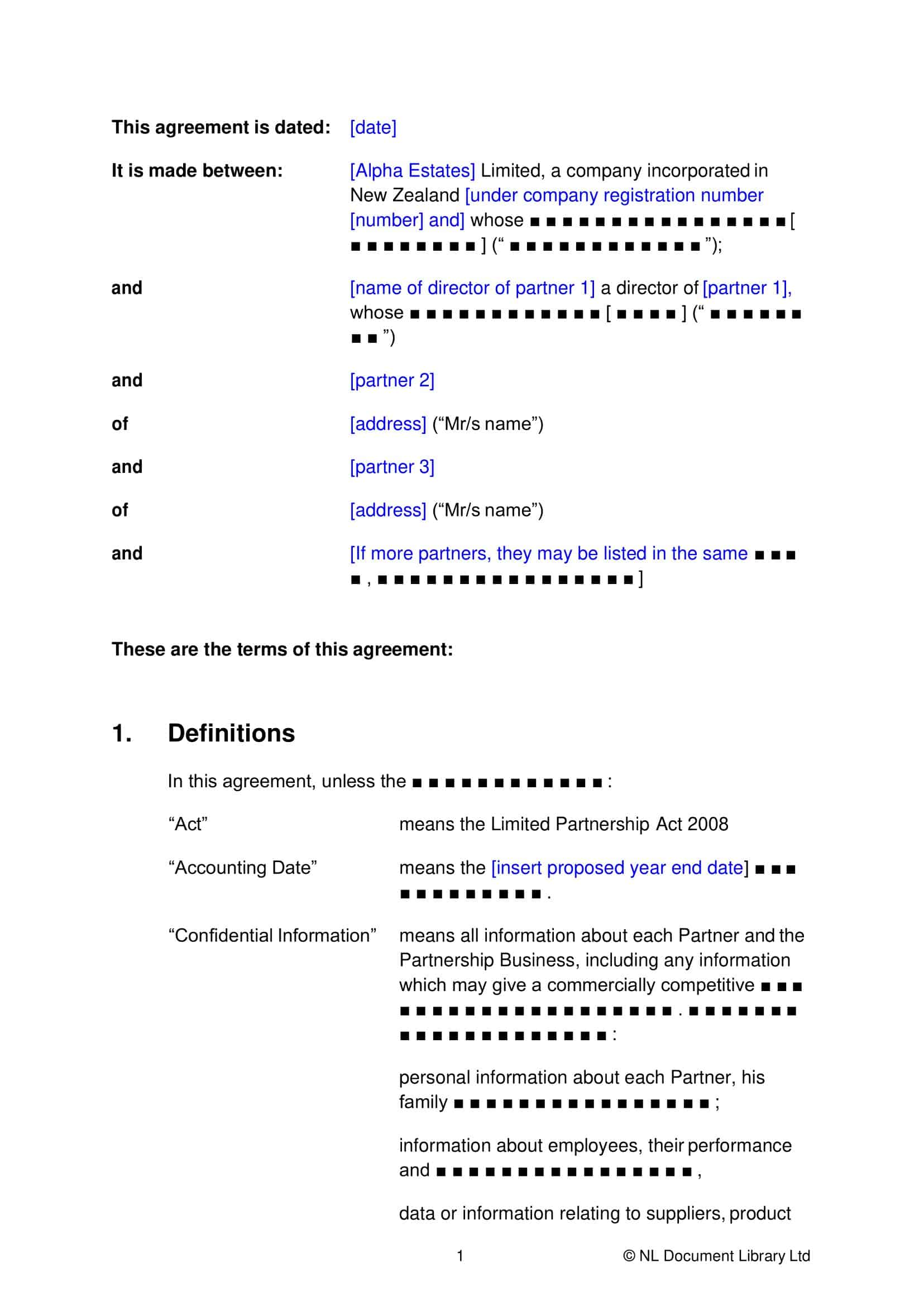 florida limited partnership agreement florida limited partnership agreement