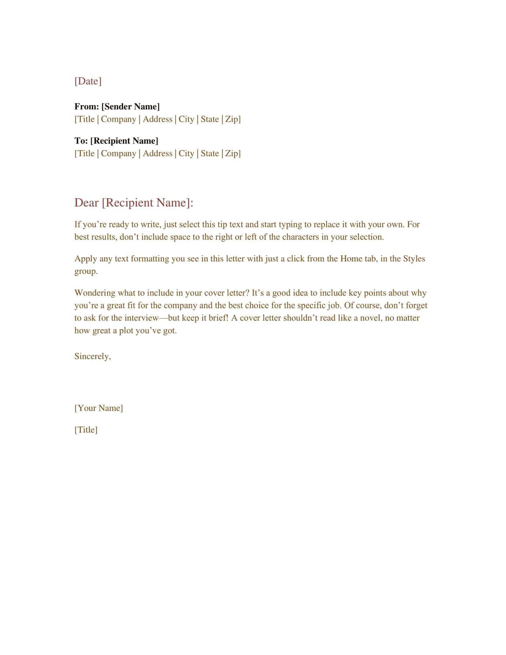format for business letter format for business letter