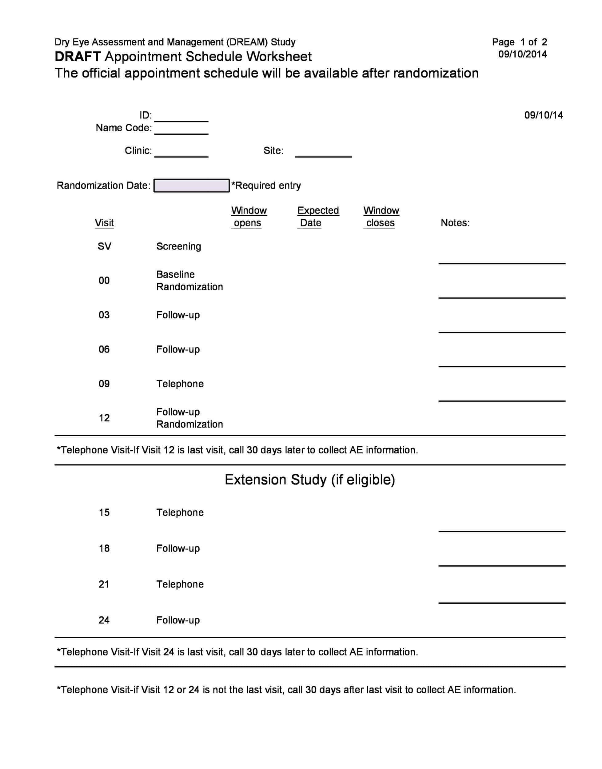 free appointment scheduling template free appointment scheduling template