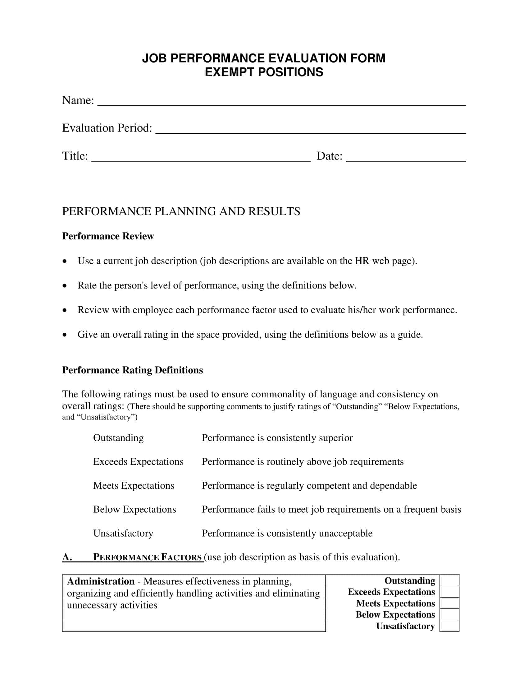 Pdf Downloadable Free Employee Evaluation Forms Printable Pdf Downloadable Free Employee Evaluation Forms Printable