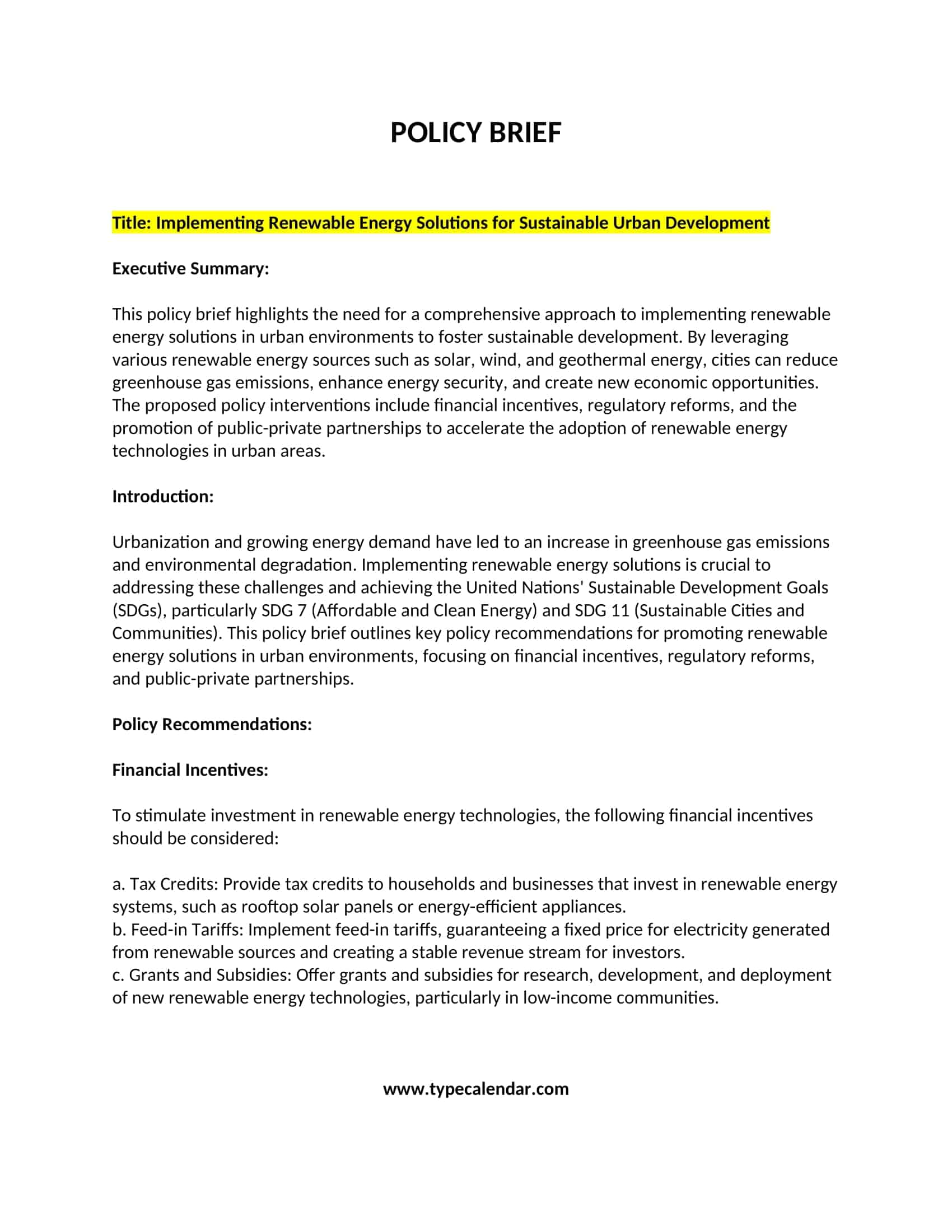 free example policy brief blank template free example policy brief blank template