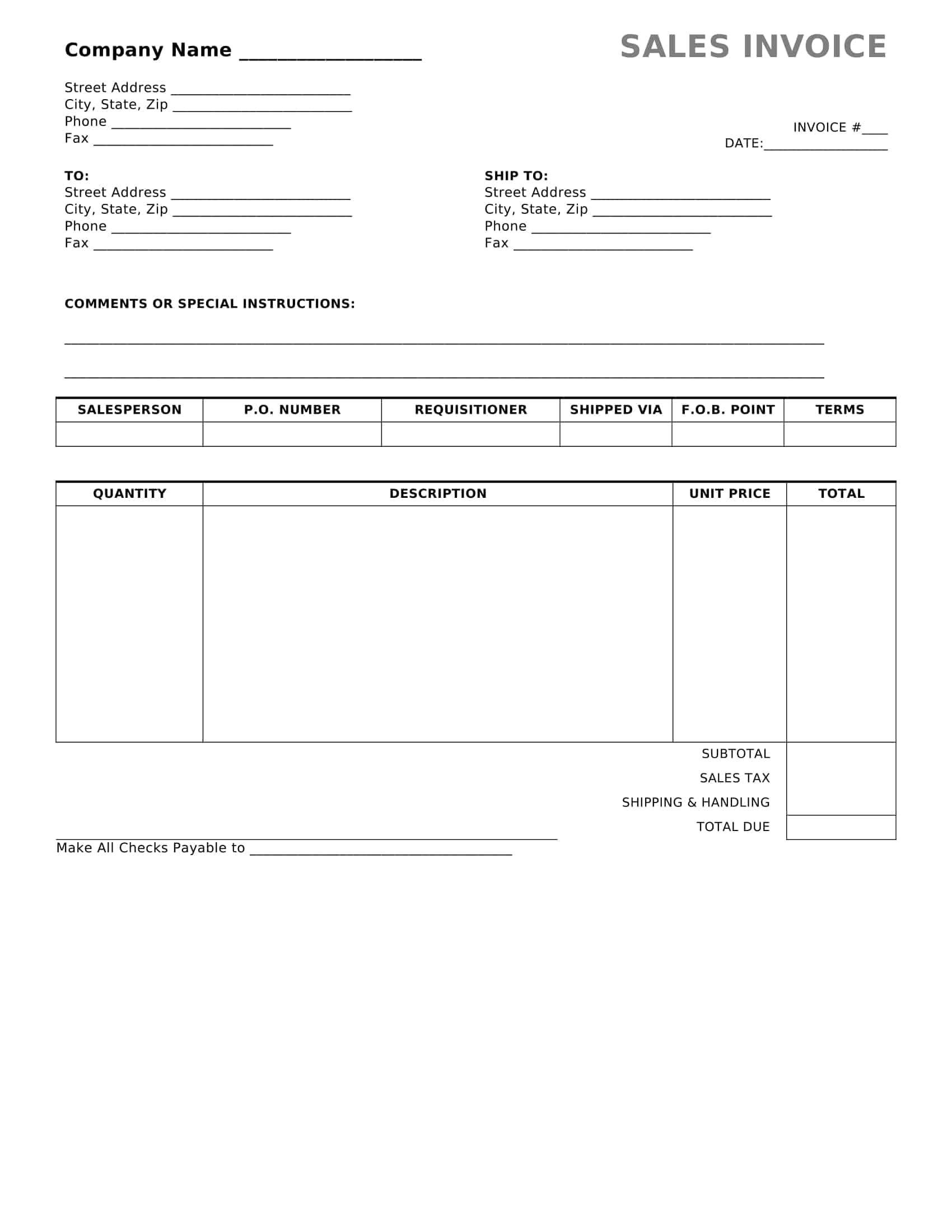 free invoices templates free invoices templates