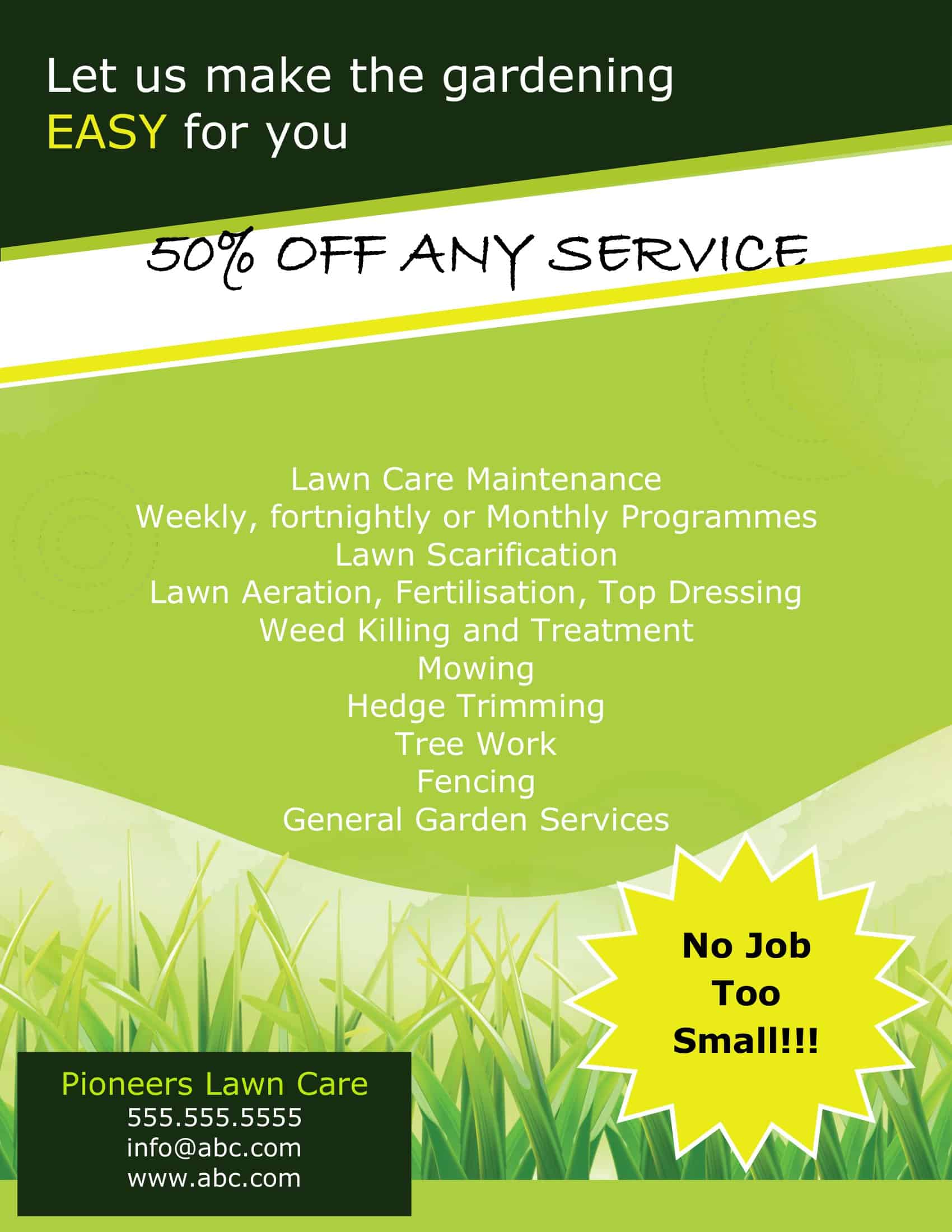 free lawn care flyer templates word free lawn care flyer templates word