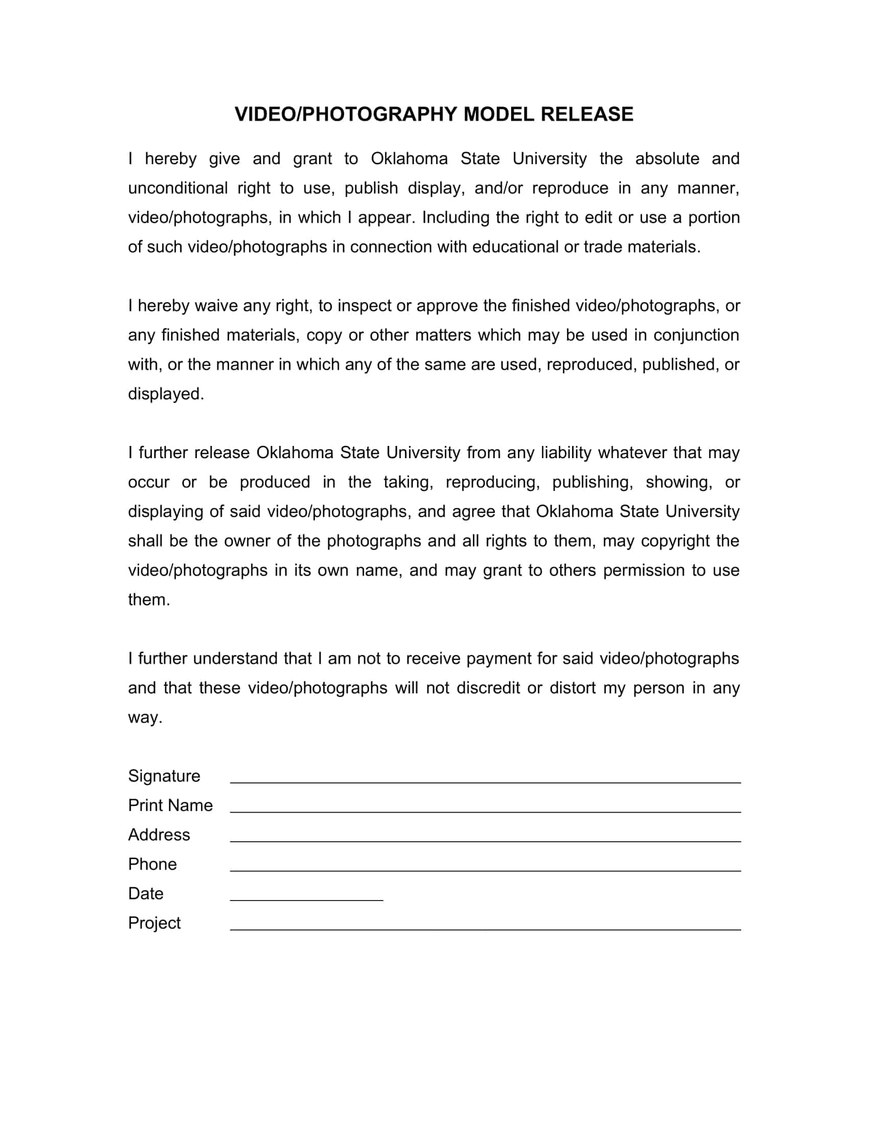 free model release form pdf free model release form pdf