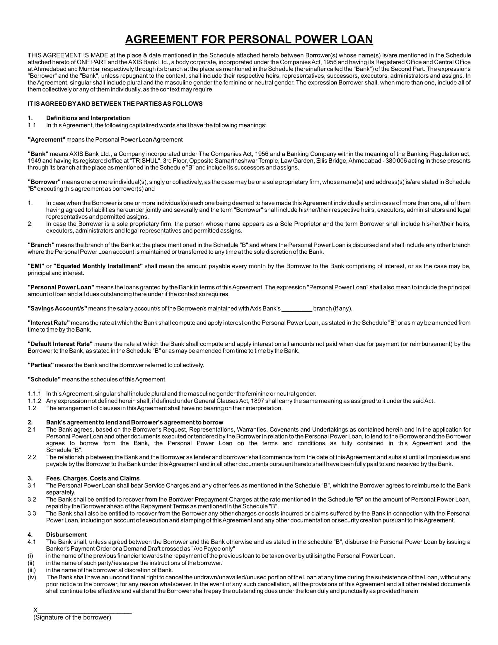 free personal loan agreement template free personal loan agreement template