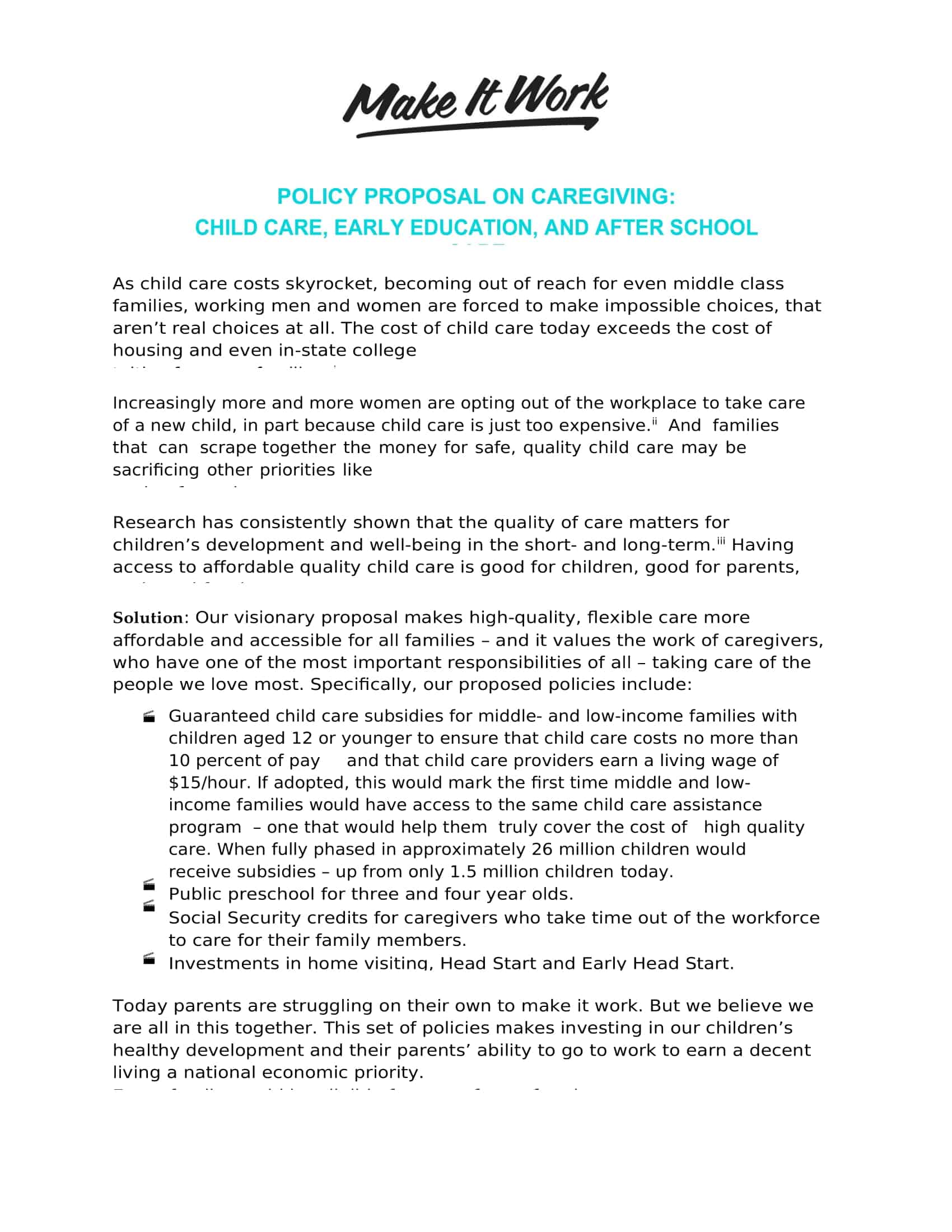 policy proposal essay format