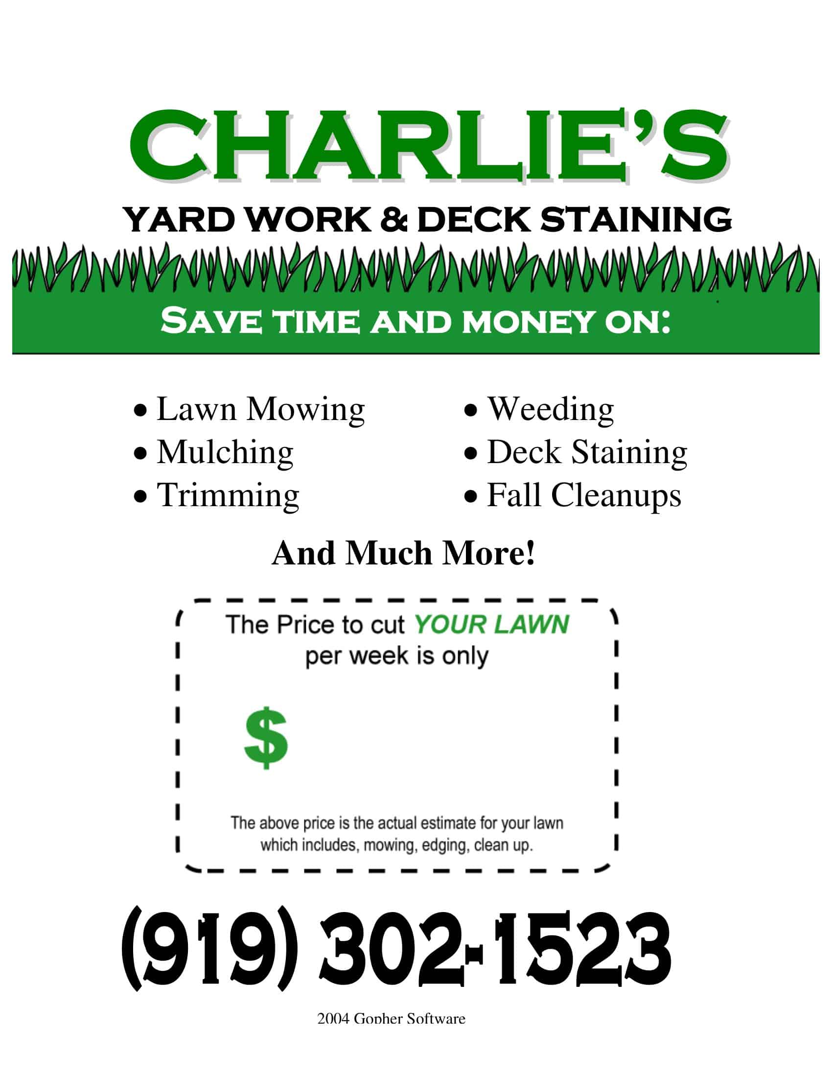 free printable lawn care flyers free printable lawn care flyers