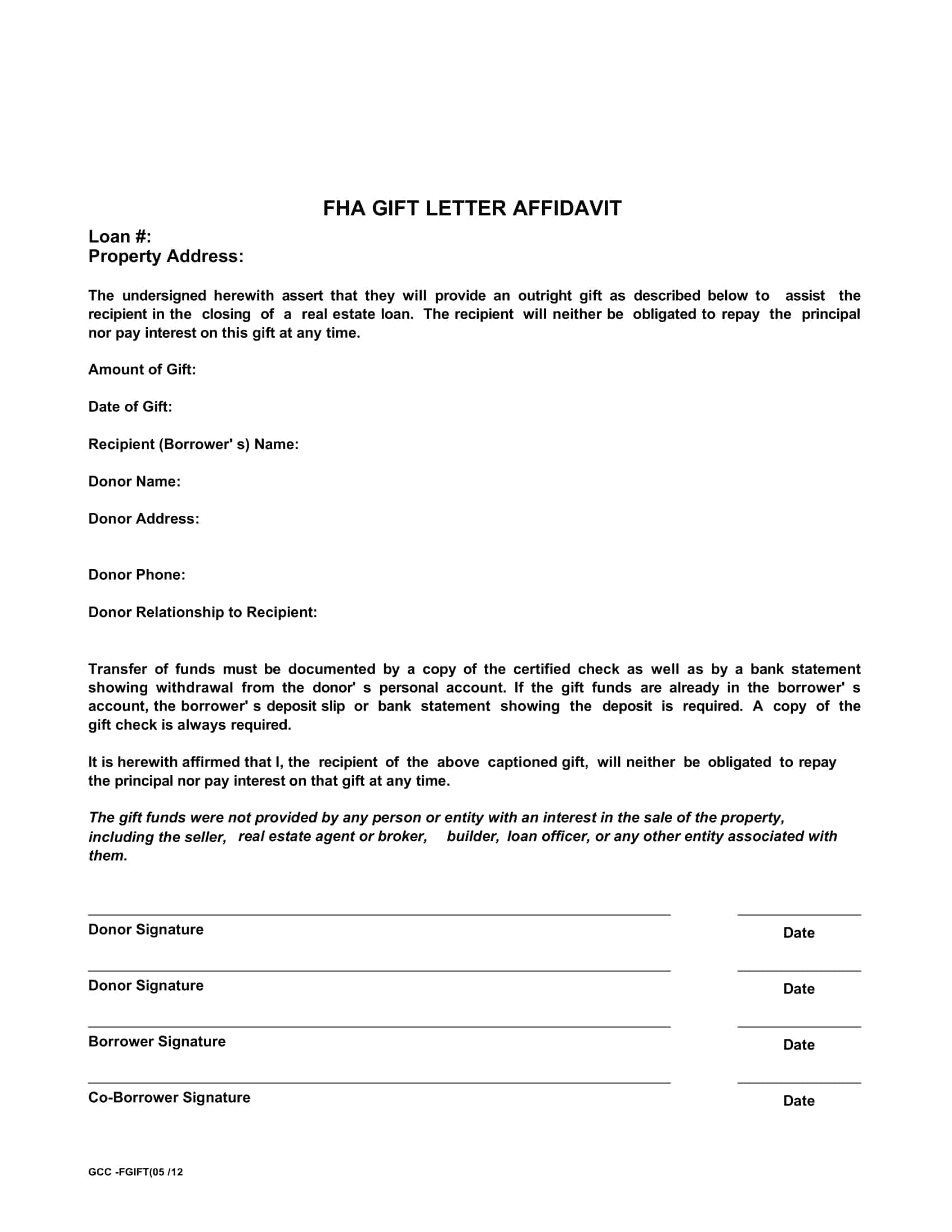 Free Printable Gift Letter Templates Car Boat Mortgage PDF Word Free Printable Gift Letter Templates Car Boat Mortgage PDF Word