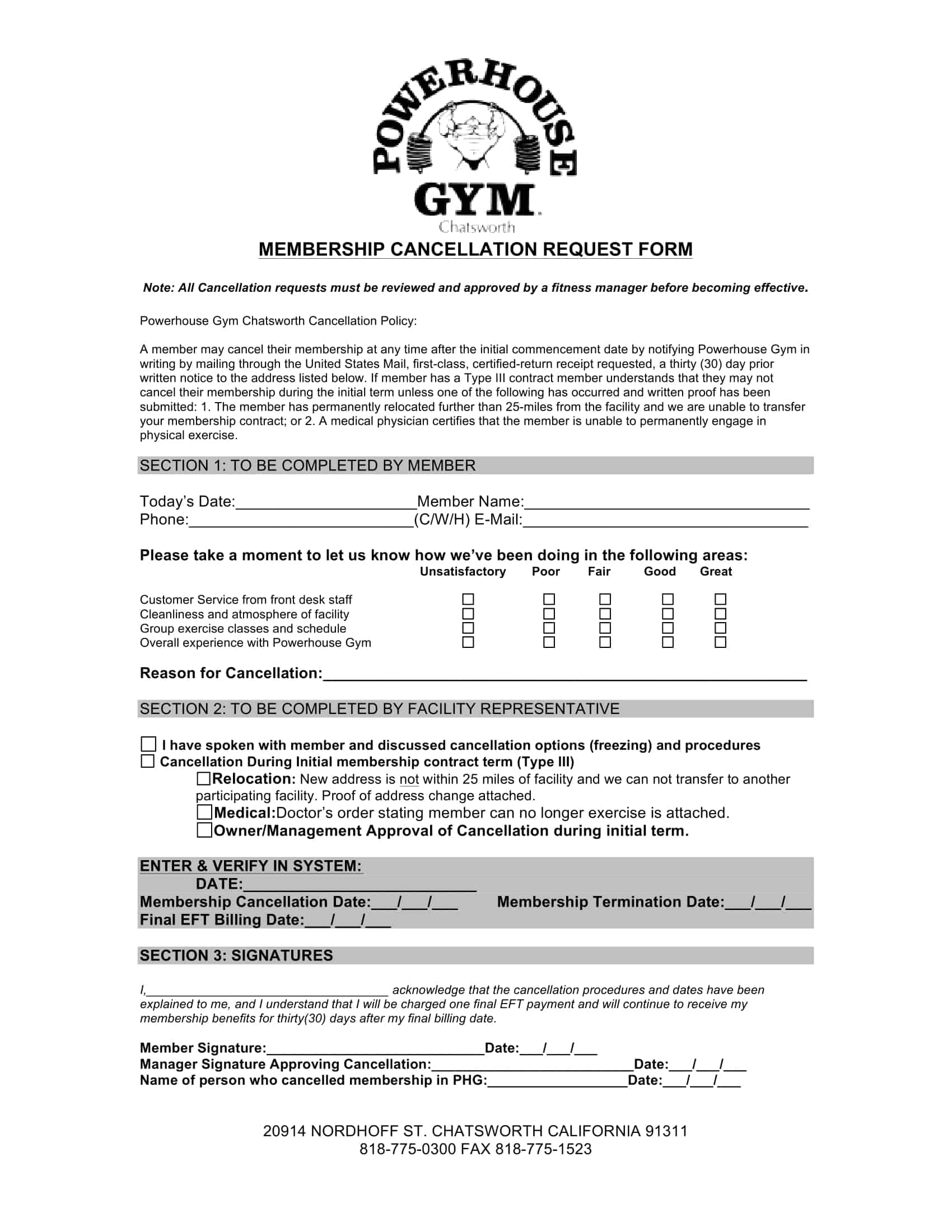gym cancel letter gym cancel letter