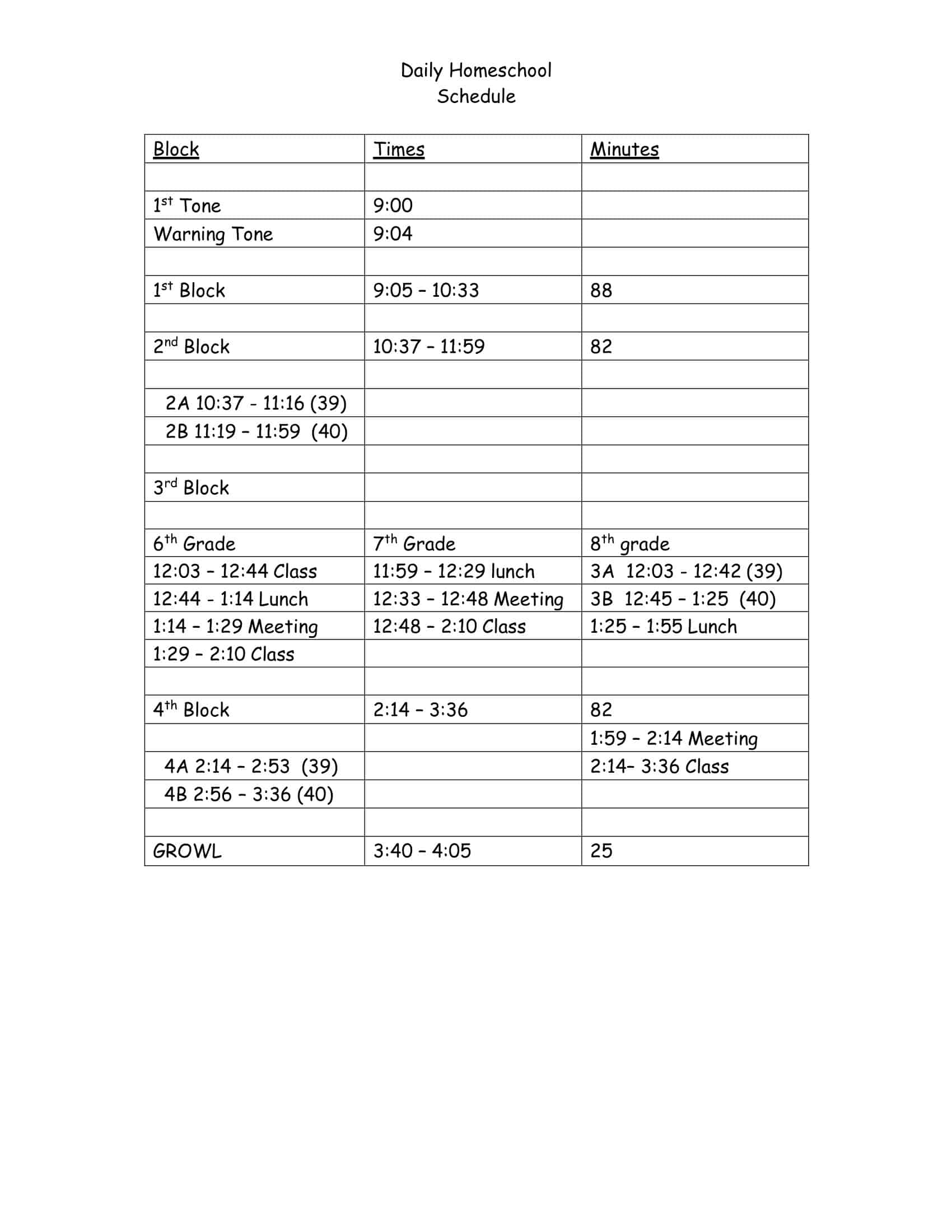 free-printable-homeschool-schedule-templates-pdf-word-excel