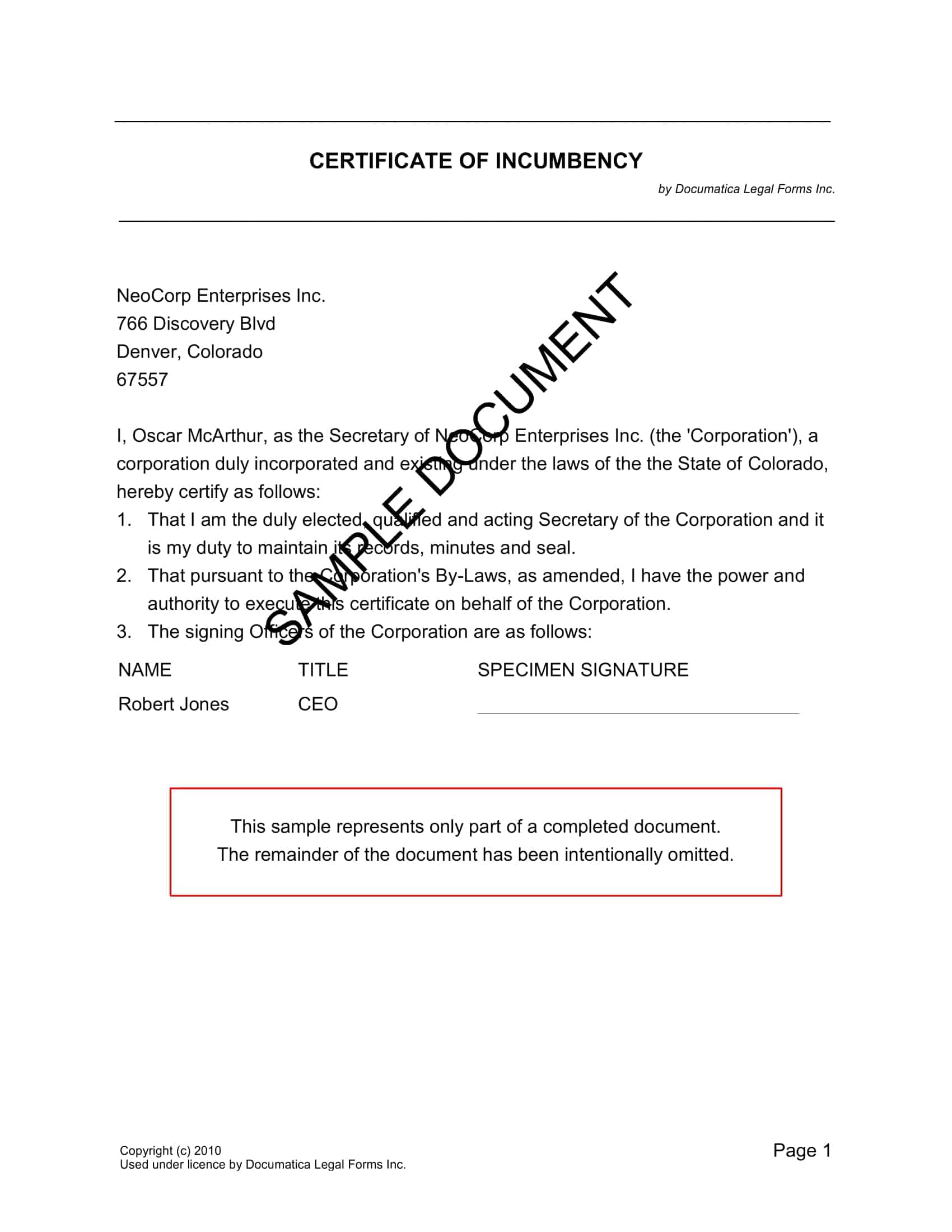 hong kong certificate of incumbency hong kong certificate of incumbency