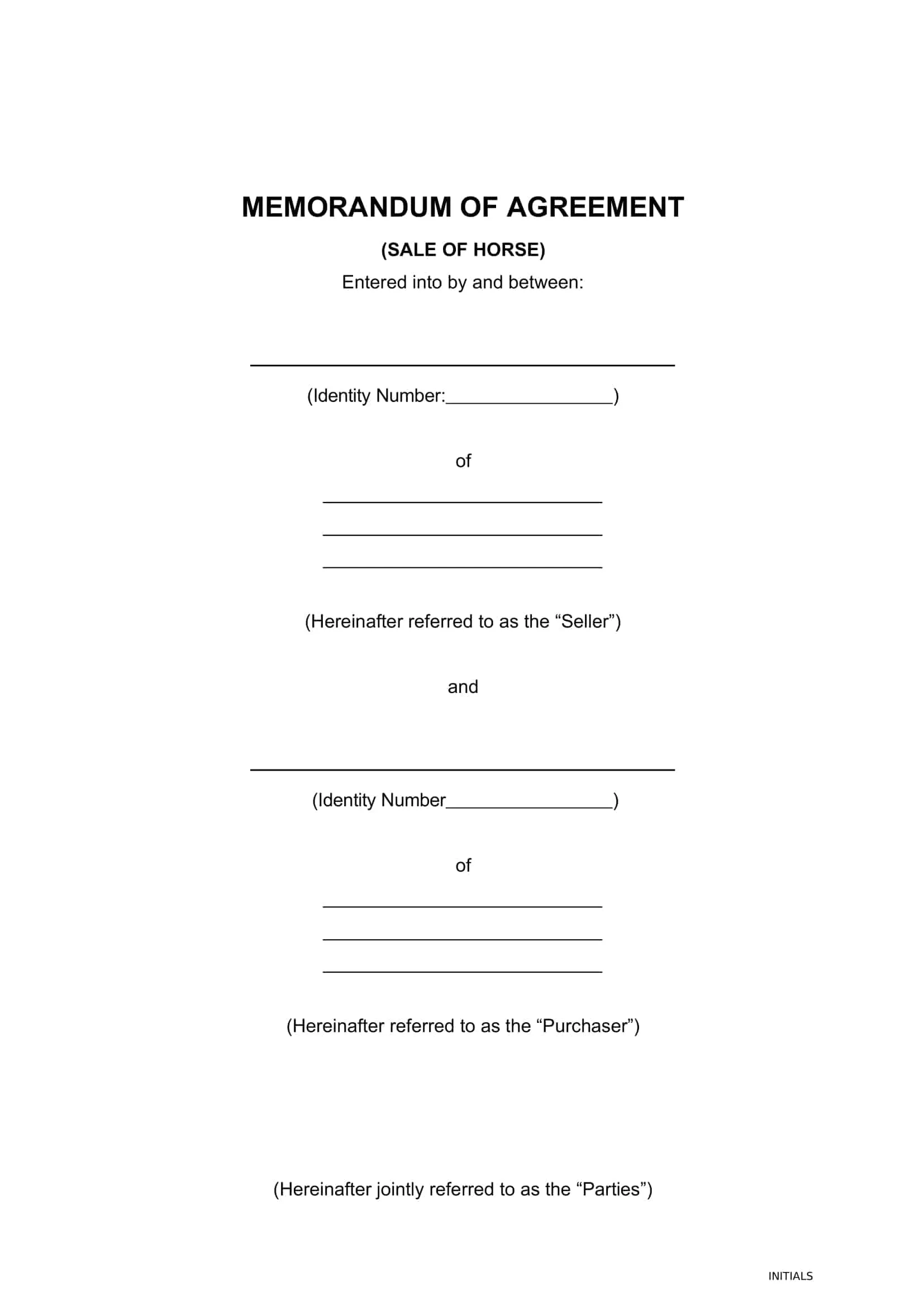 horse bill of sale agreement horse bill of sale agreement