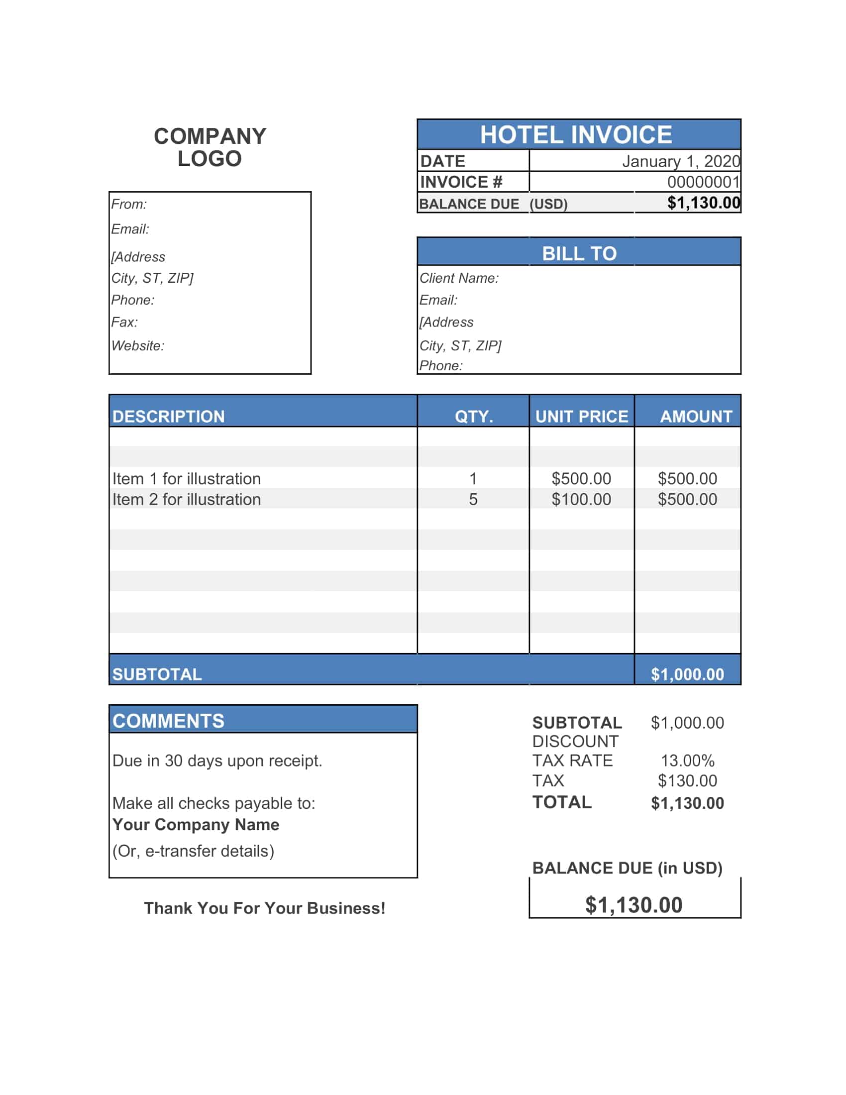 hotel receipt template hotel receipt template
