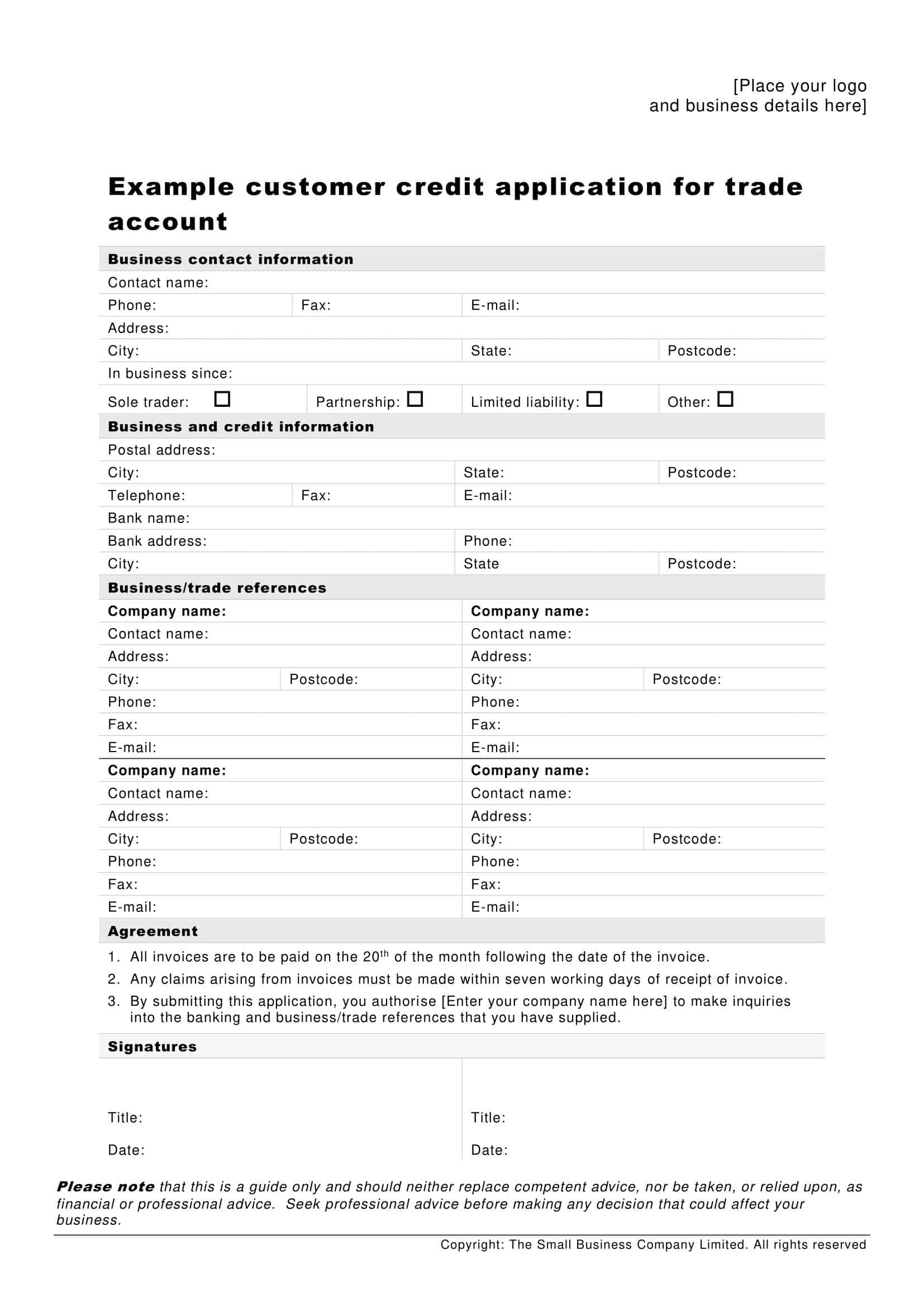 how to create a credit application form how to create a credit application form