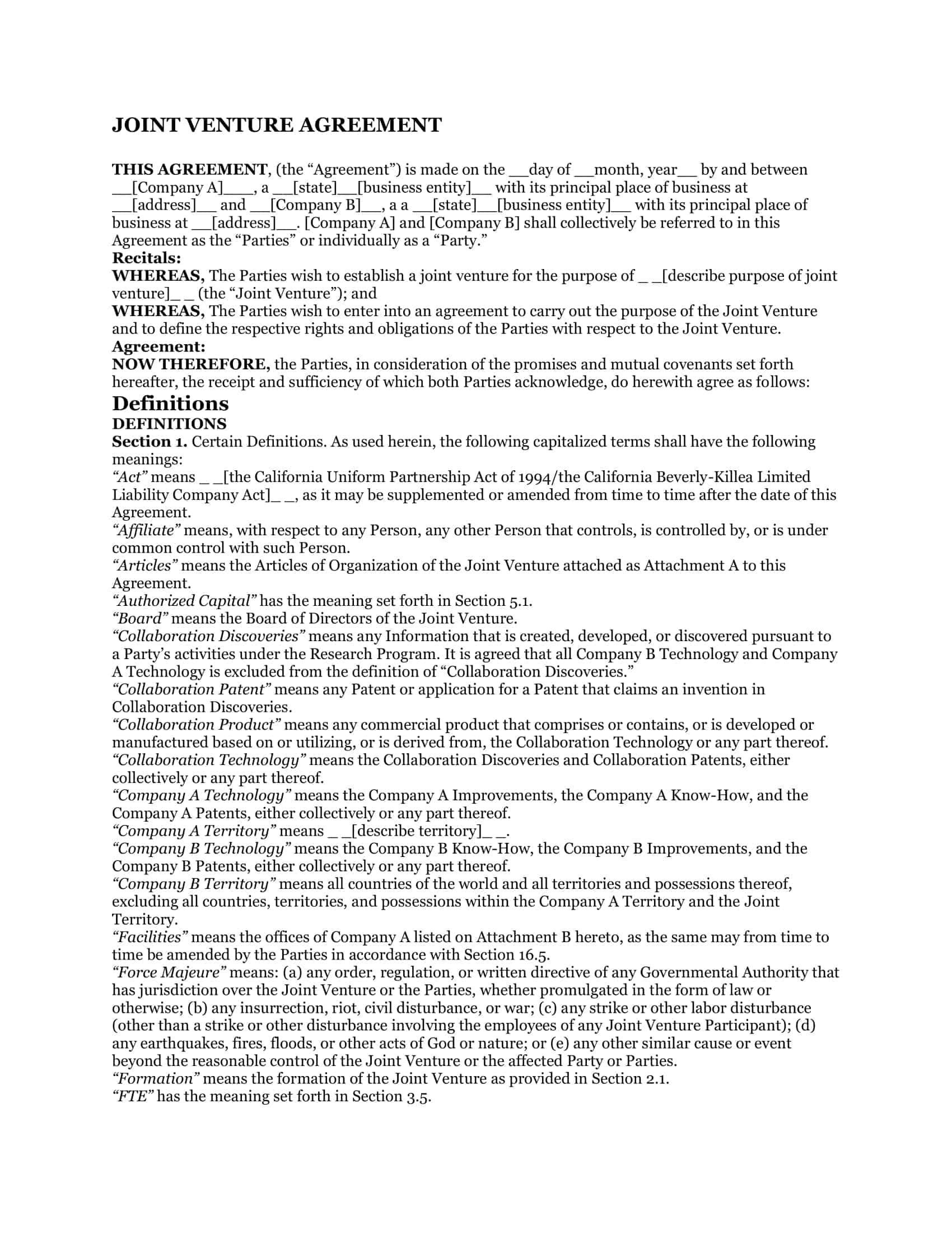 joint venture agreement building construction joint venture agreement building construction