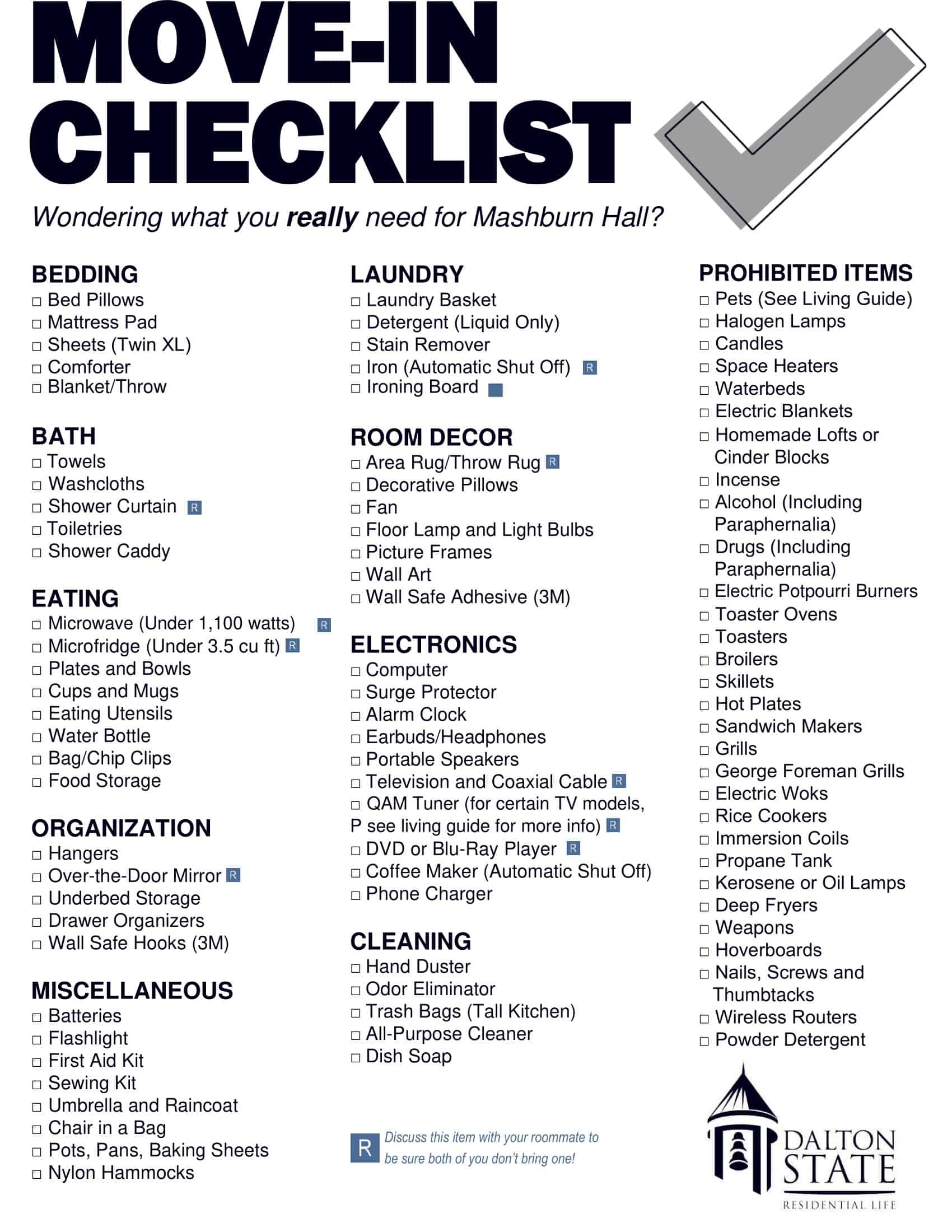 Free Printable Move In Checklist Templates Word PDF Free Printable Move In Checklist Templates Word PDF