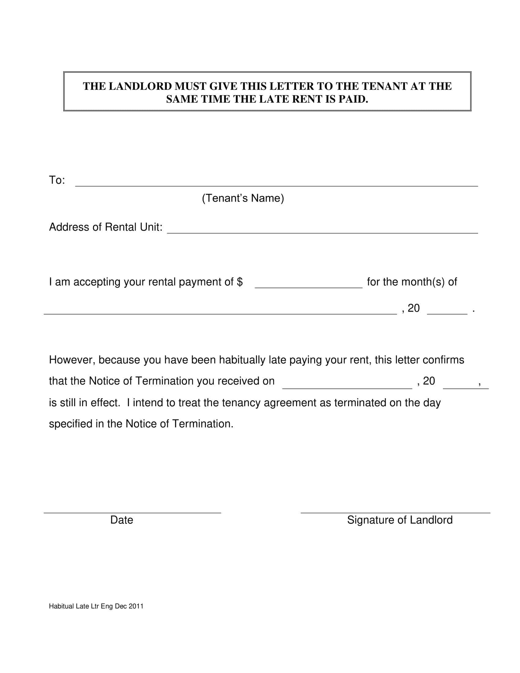 late notices for rent late notices for rent