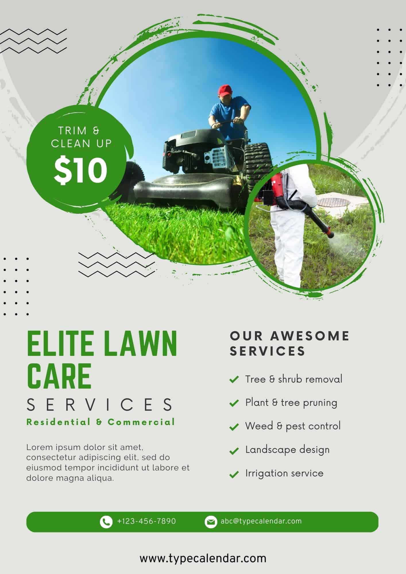 Lawn Care Flyers Lawn Care Flyers