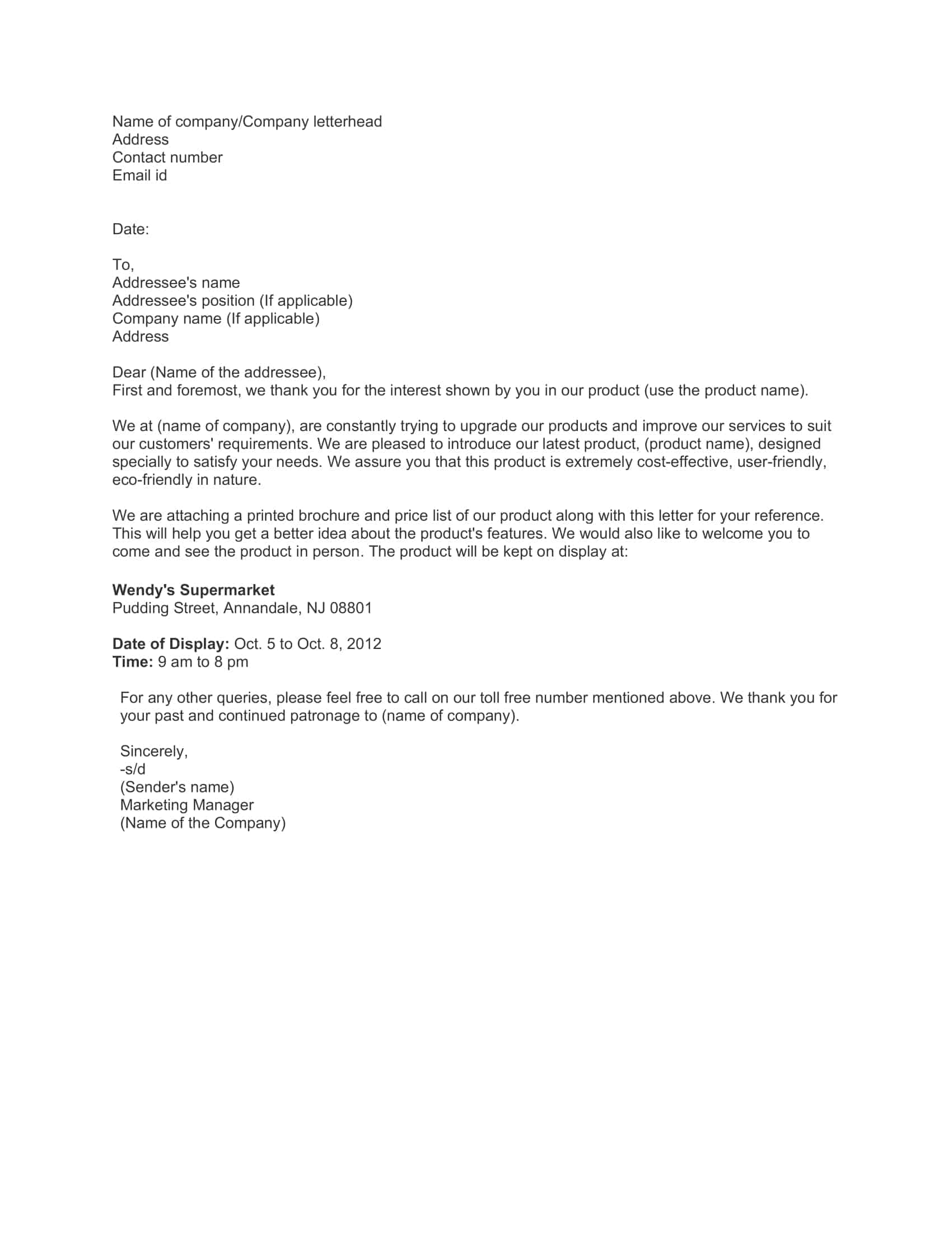 letter of business introduction letter of business introduction