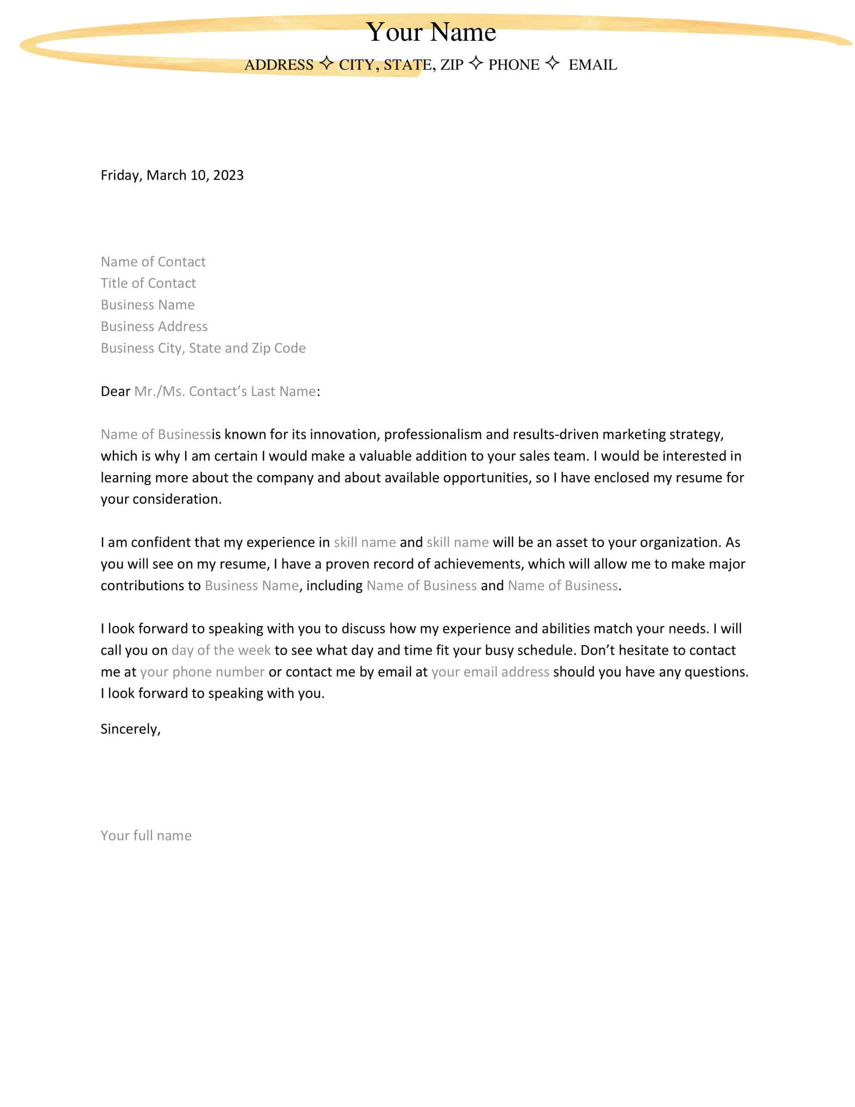 letter of interest examples letter of interest examples