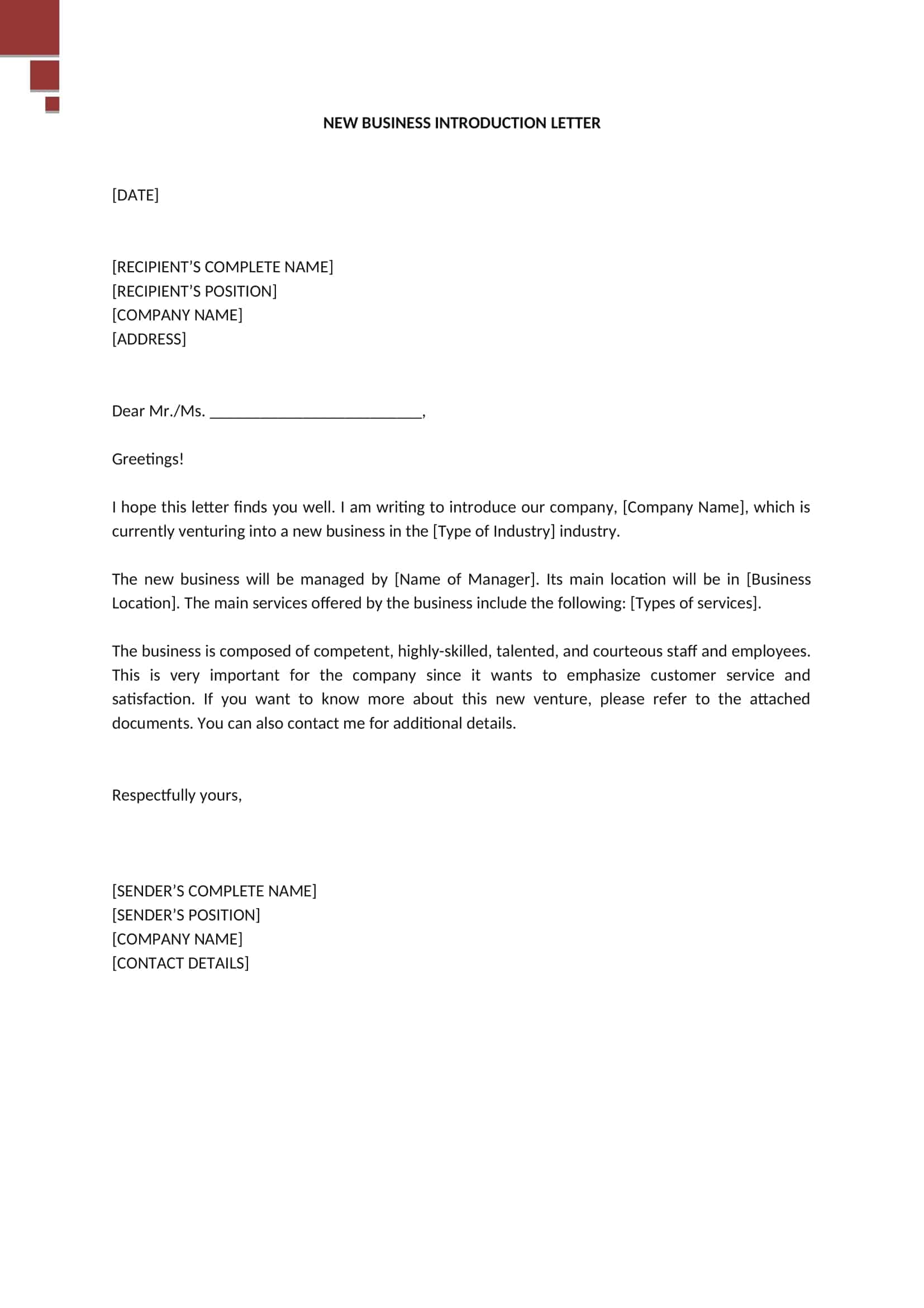 letter of introduction for business letter of introduction for business
