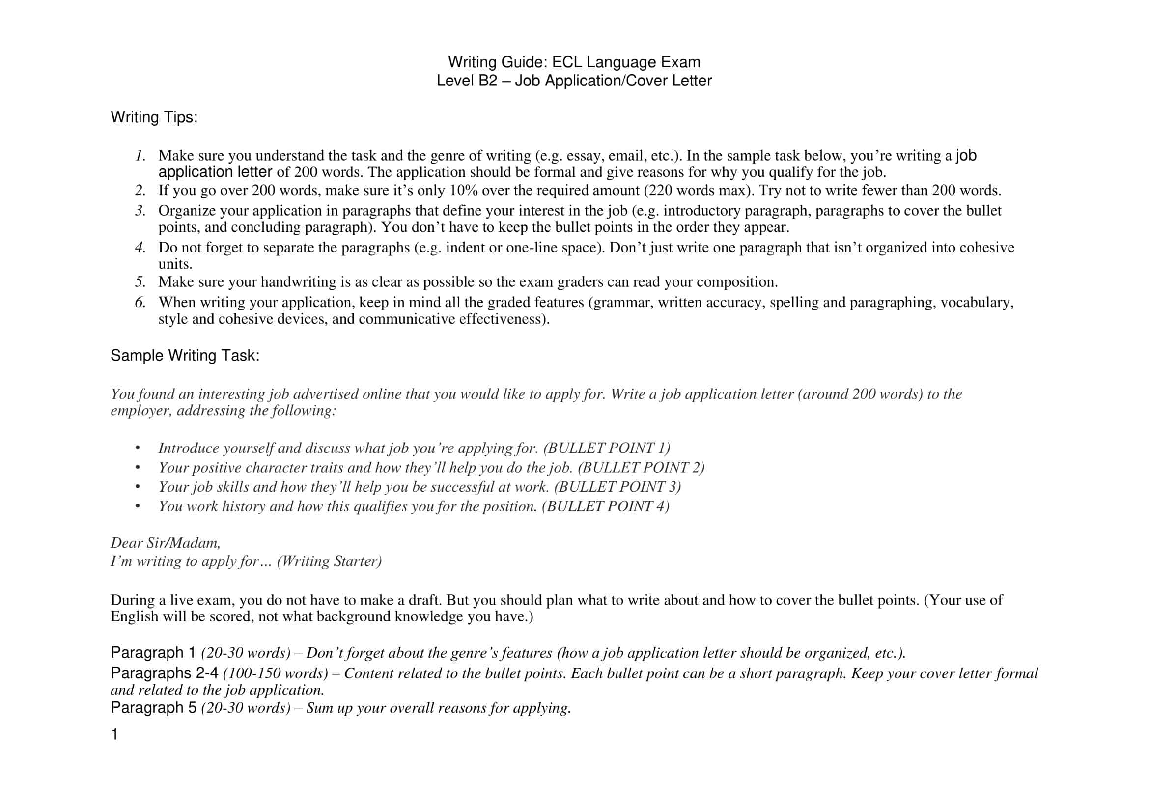 letter of job application sample letter of job application sample