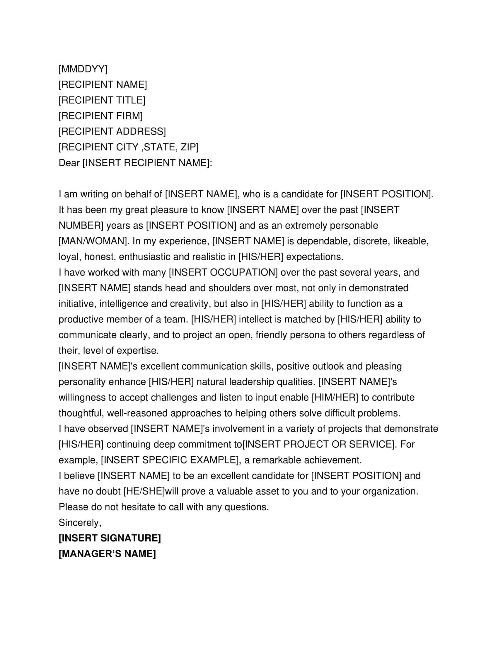 letter of recommendation from manager for higher studies letter of recommendation from manager for higher studies