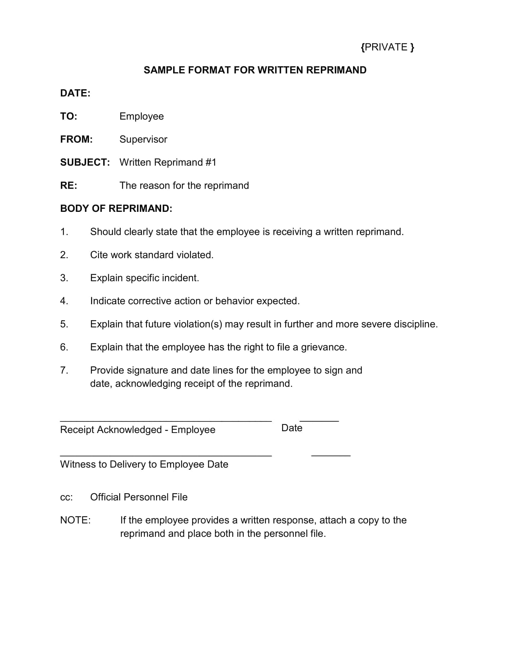 letter of reprimand army example letter of reprimand army example