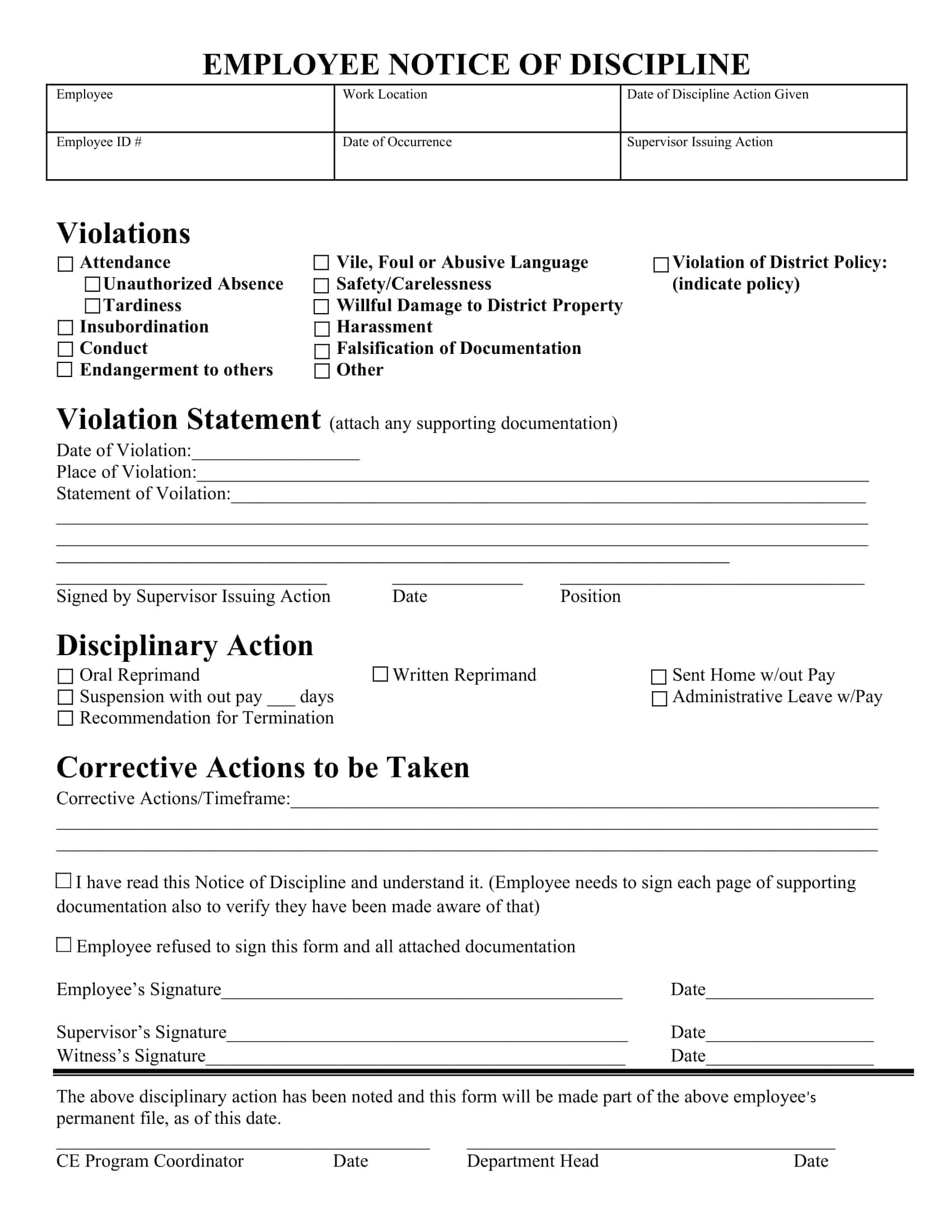 letter of warning to employee letter of warning to employee