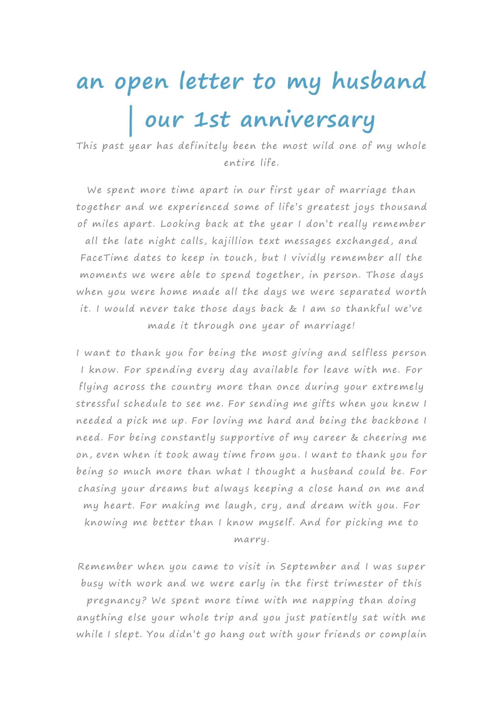 letter to my husband on our anniversary letter to my husband on our anniversary