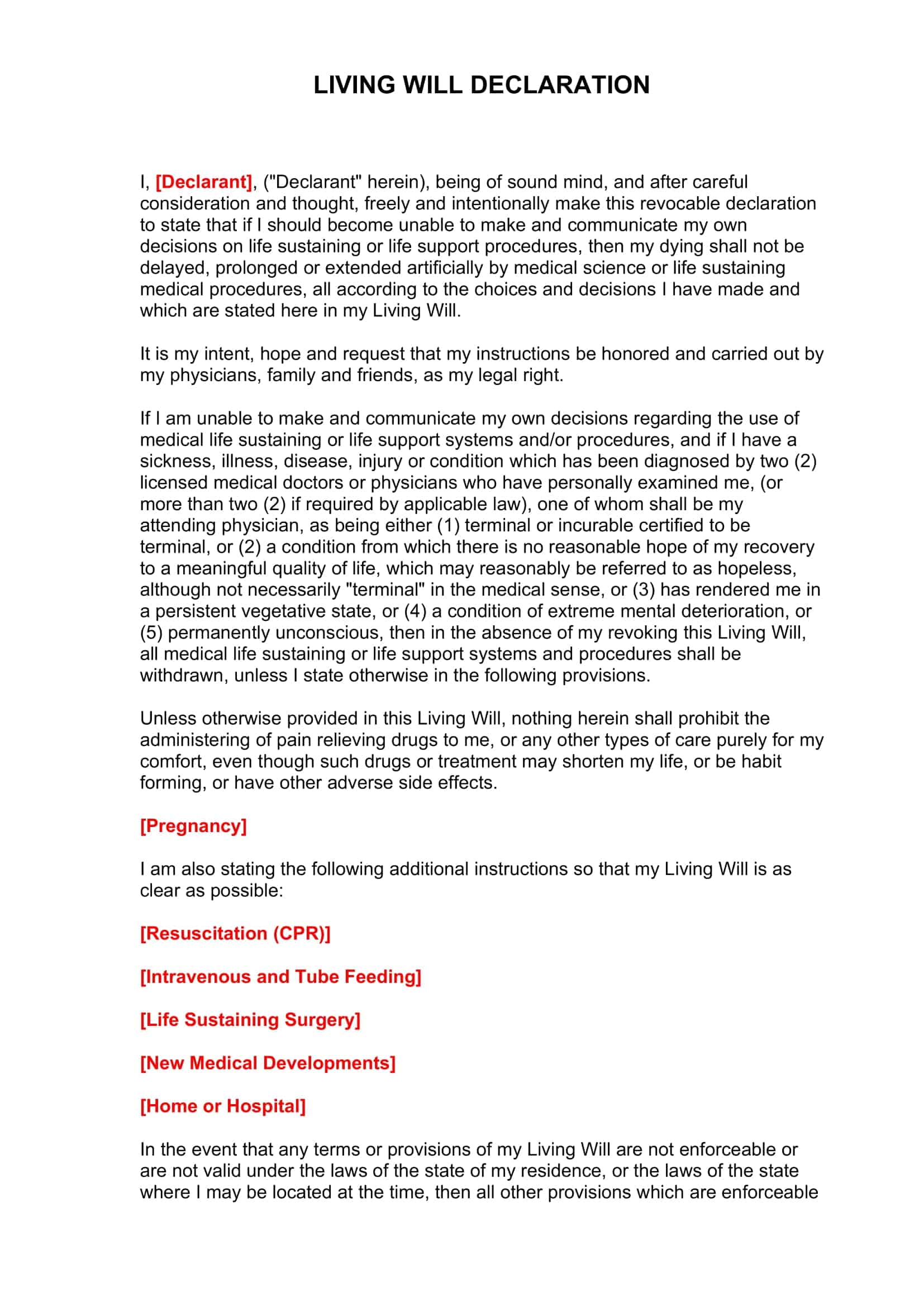 living will and trust living will and trust