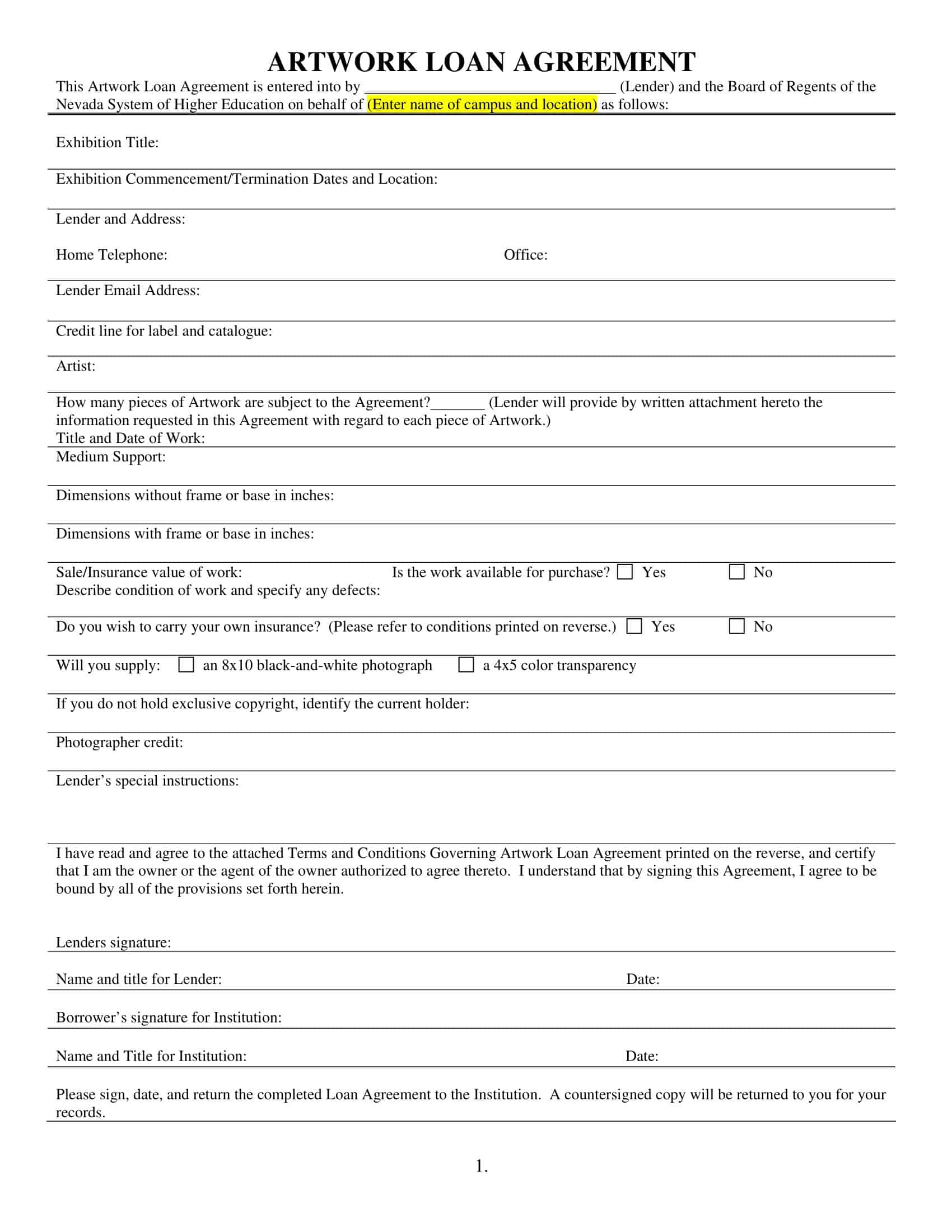 Free Printable Loan Agreement Template Simple Contract Word PDF Free Printable Loan Agreement Template Simple Contract Word PDF
