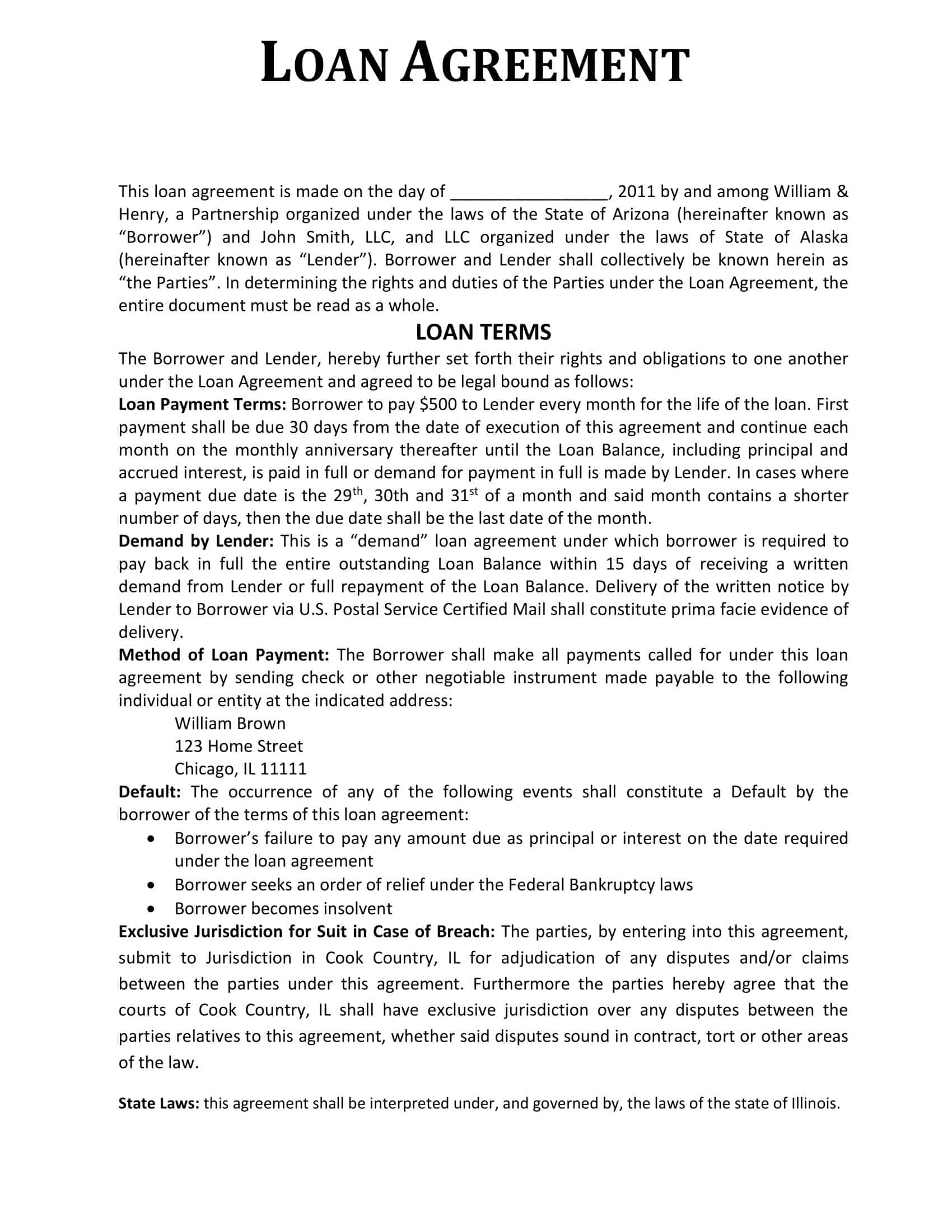 loan agreement templates loan agreement templates
