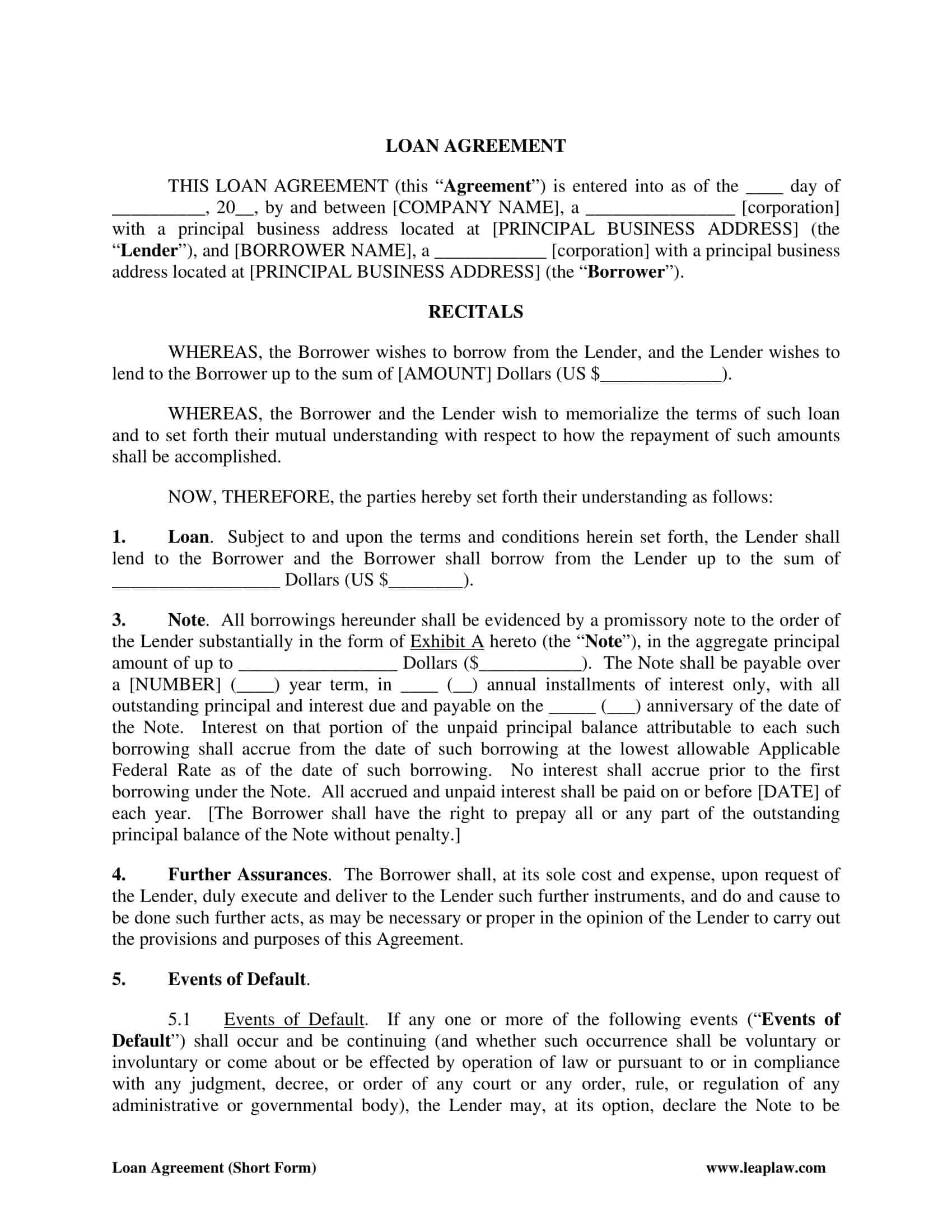 loaner agreement template loaner agreement template