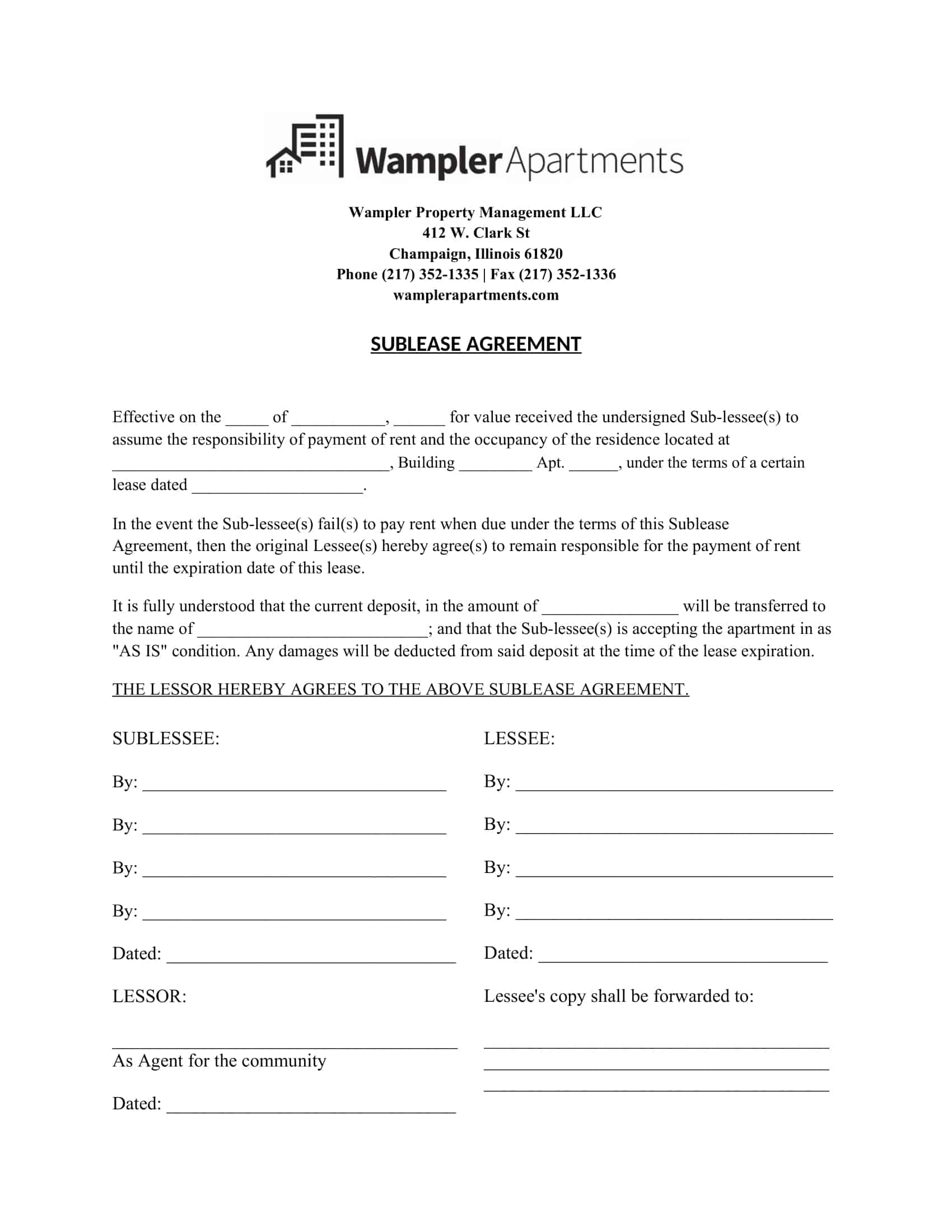 massachusetts sublease agreement massachusetts sublease agreement
