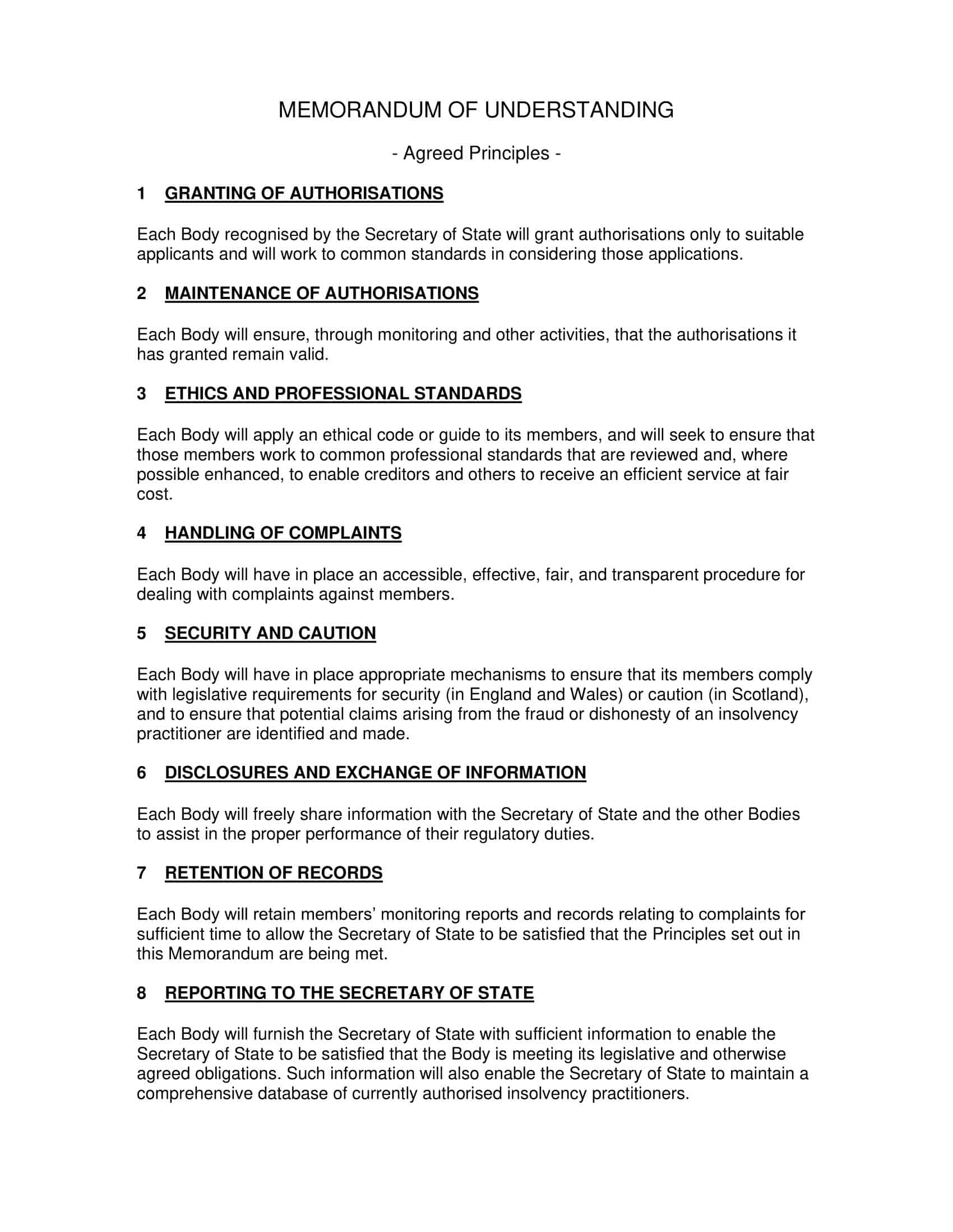 memorandum of understanding between two companies memorandum of understanding between two companies