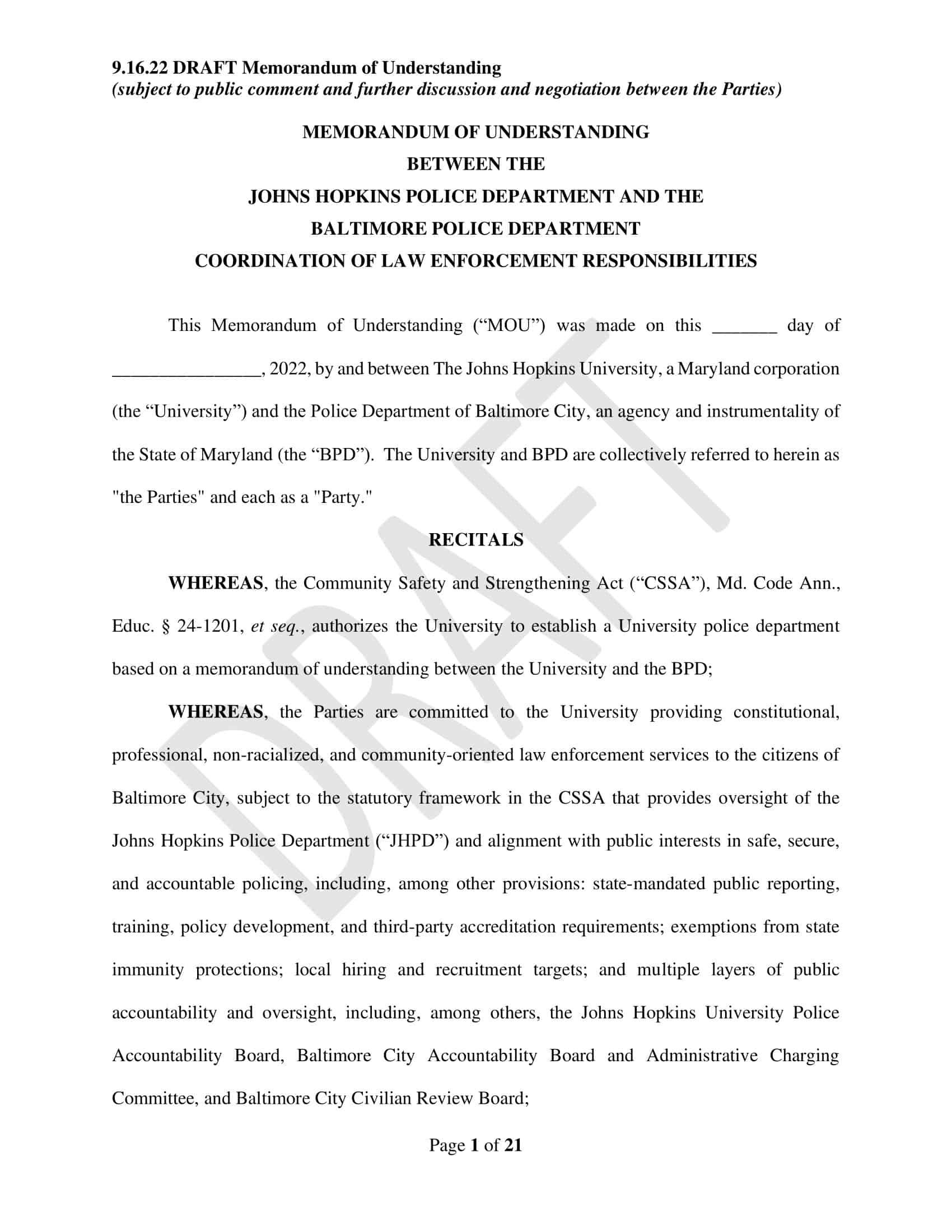 memorandum of understanding sample memorandum of understanding sample
