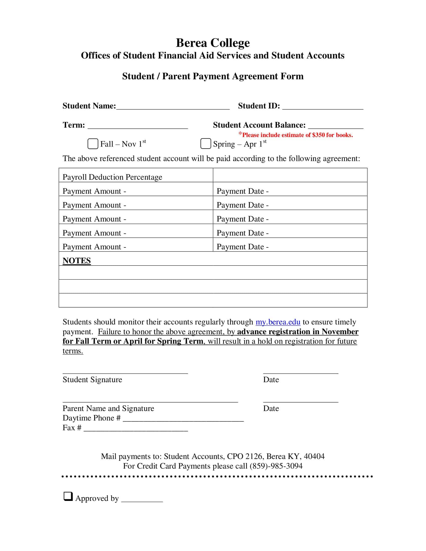 monthly payment agreement template monthly payment agreement template