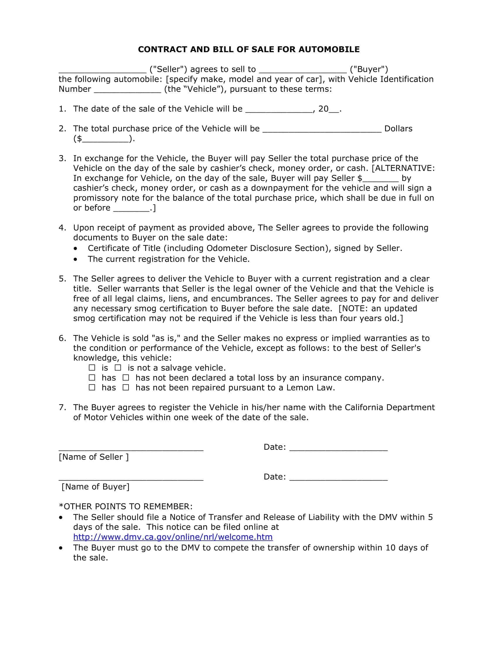 motor vehicle purchase agreement motor vehicle purchase agreement