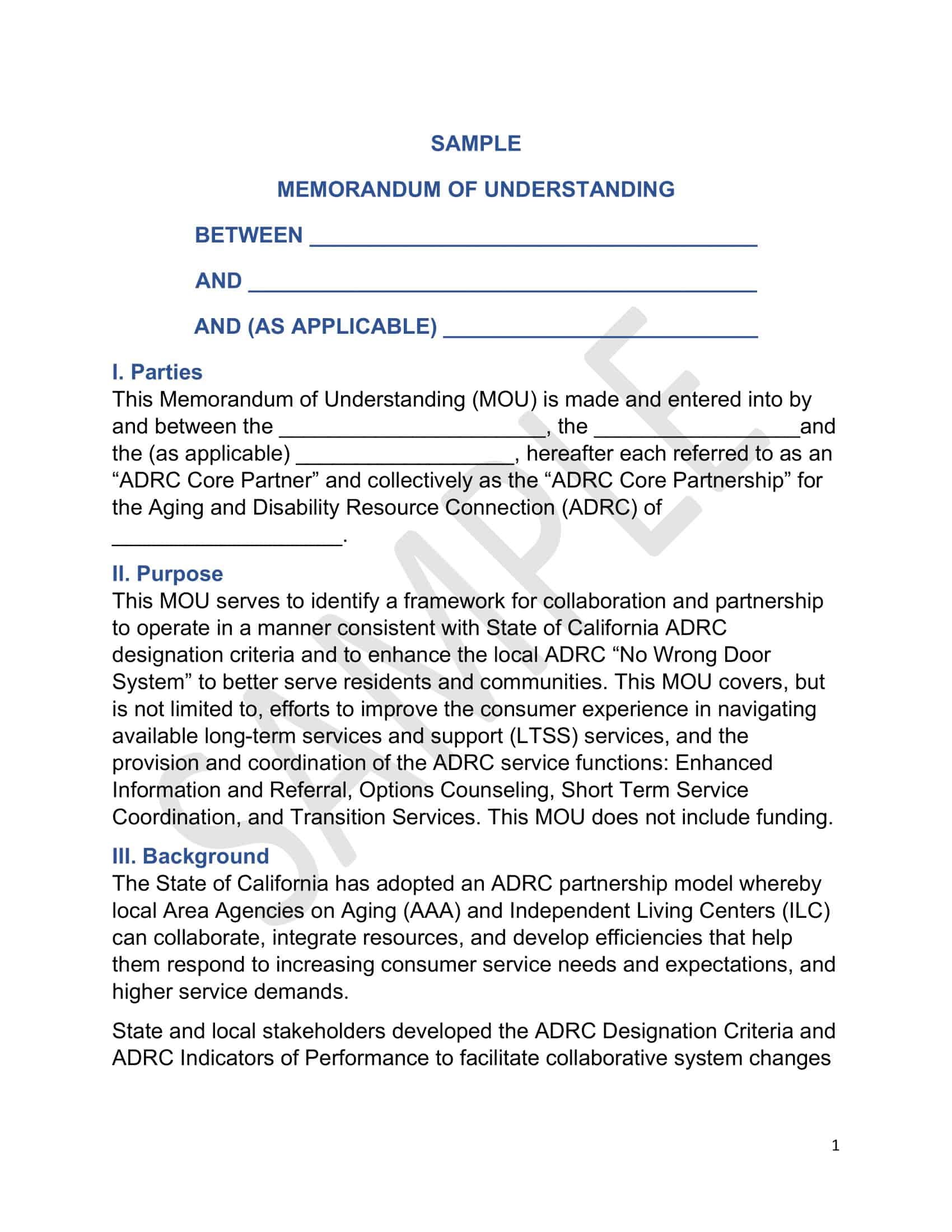 mou memorandum of understanding mou memorandum of understanding