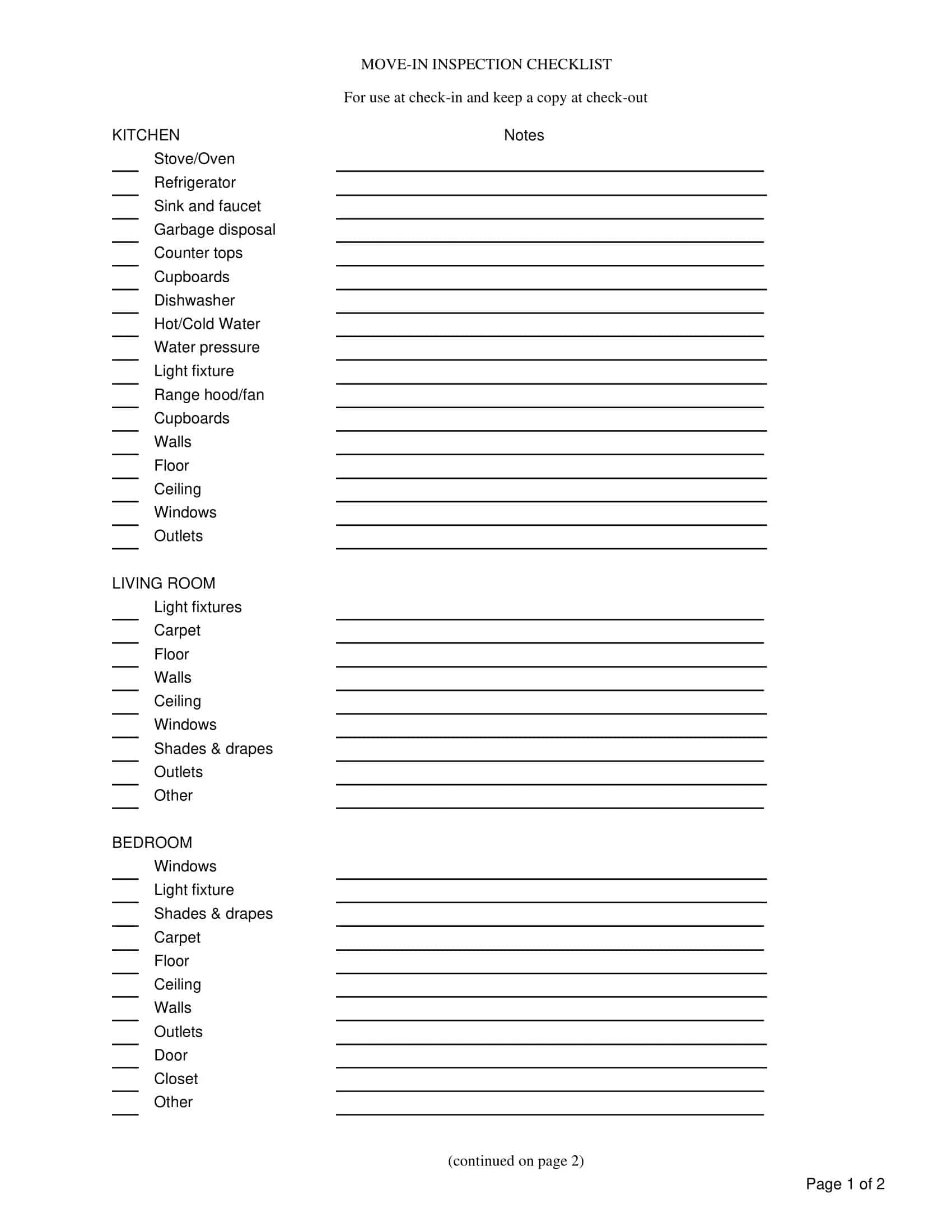 move in checklist template move in checklist template