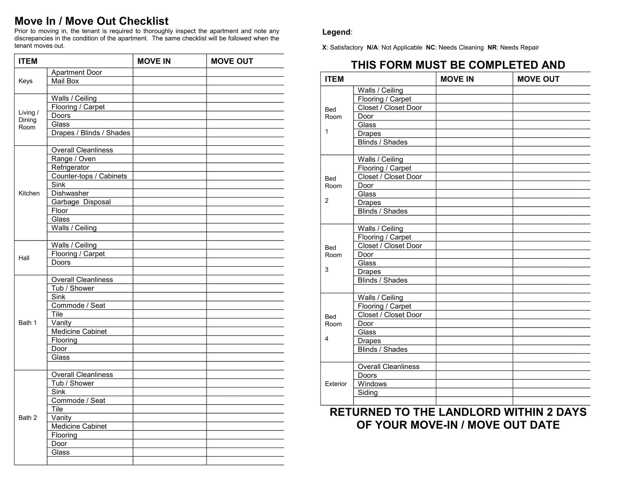 move out checklist for landlords pdf move out checklist for landlords pdf