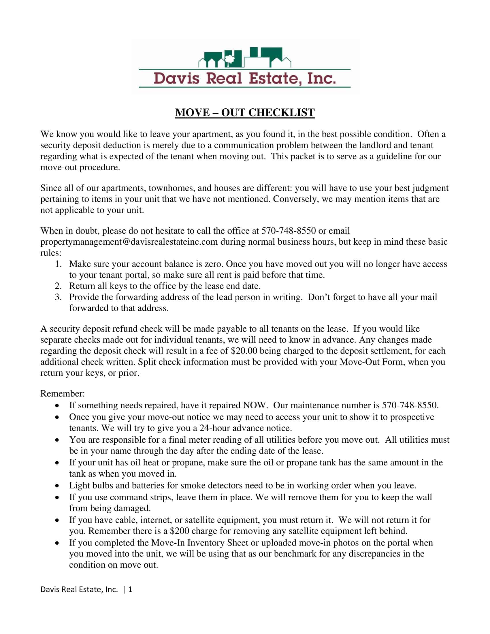 move out checklist for landlords move out checklist for landlords